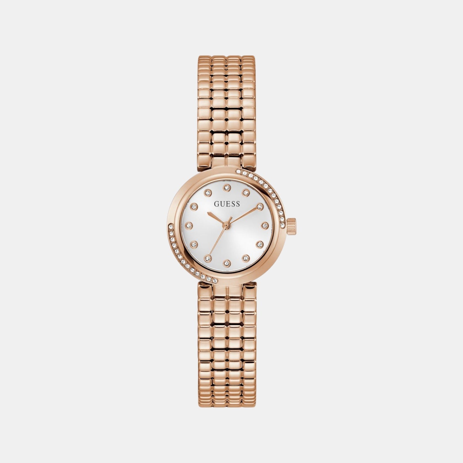 Guess Clara Women Quartz White Dial Analog Recycled Steel Watch GW0930L3