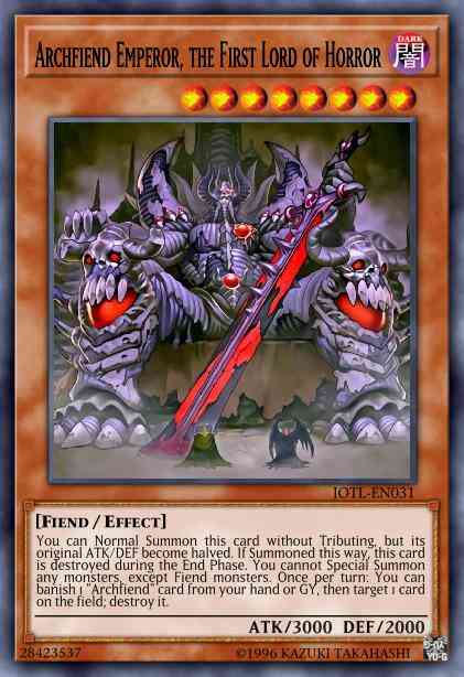 Emperor the first – Yu-Gi-Oh! Archfiend Emperor, the First Lord of Horror - JOTL-ENDE1 - Ultra Rare - Limited