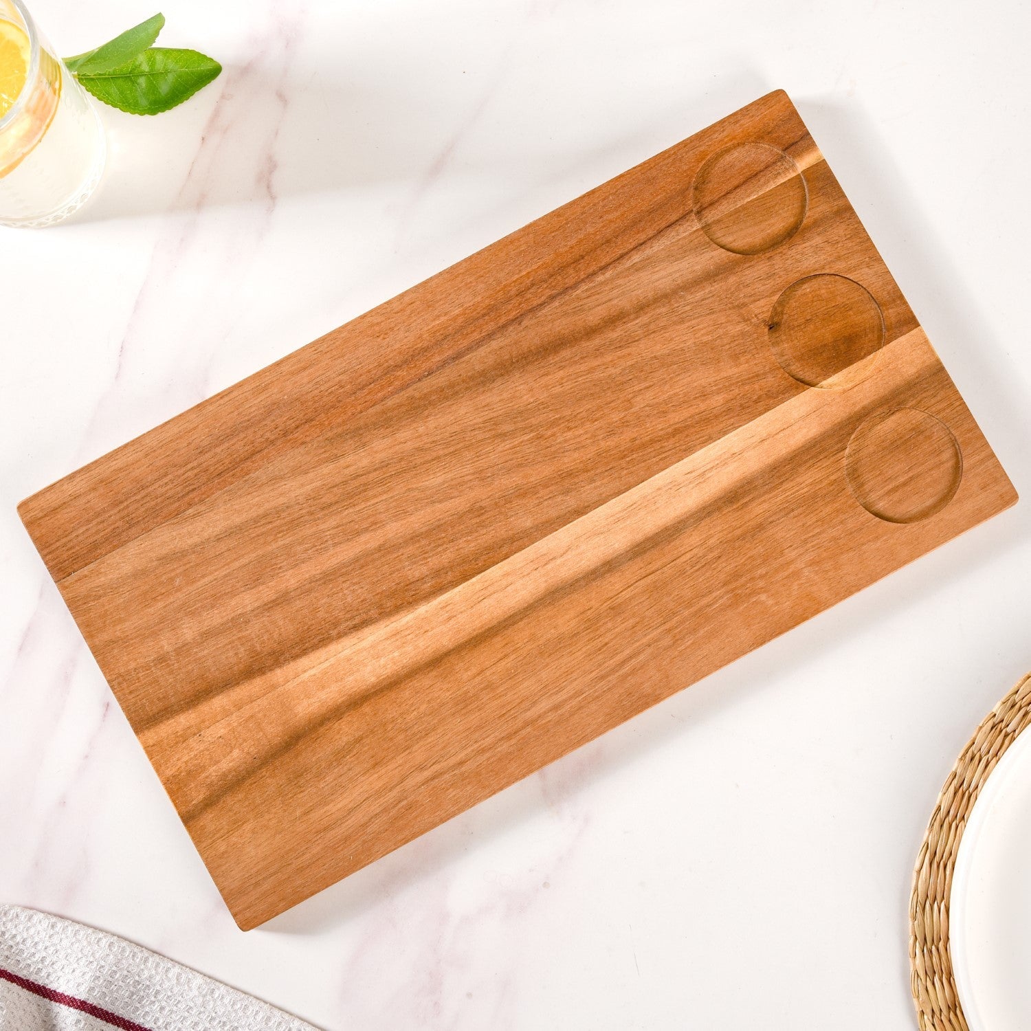 Nestasia Acacia Wood Cheeseboard With Set Of 3 Small Bowls 50ml - view 9