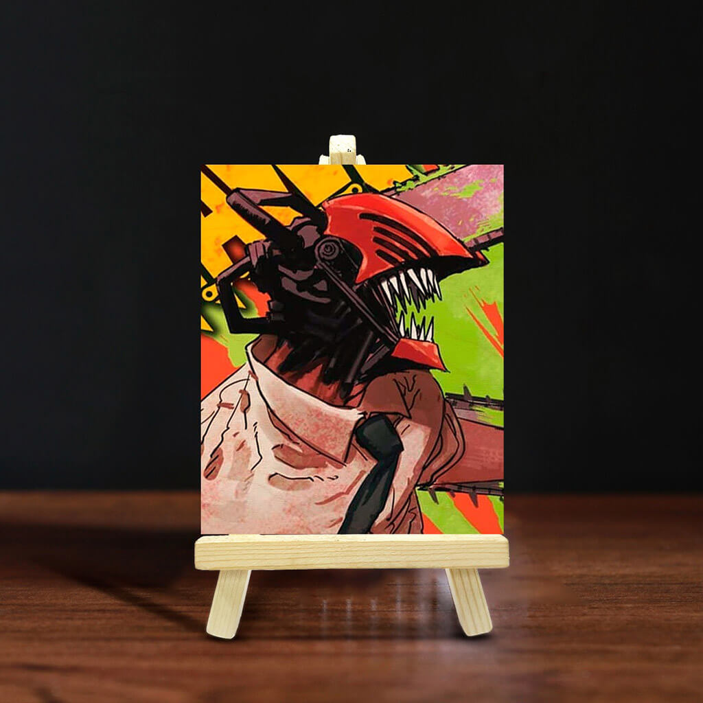 Bigsmall_cc Denji Chainsaw Man Pine Easel Stand