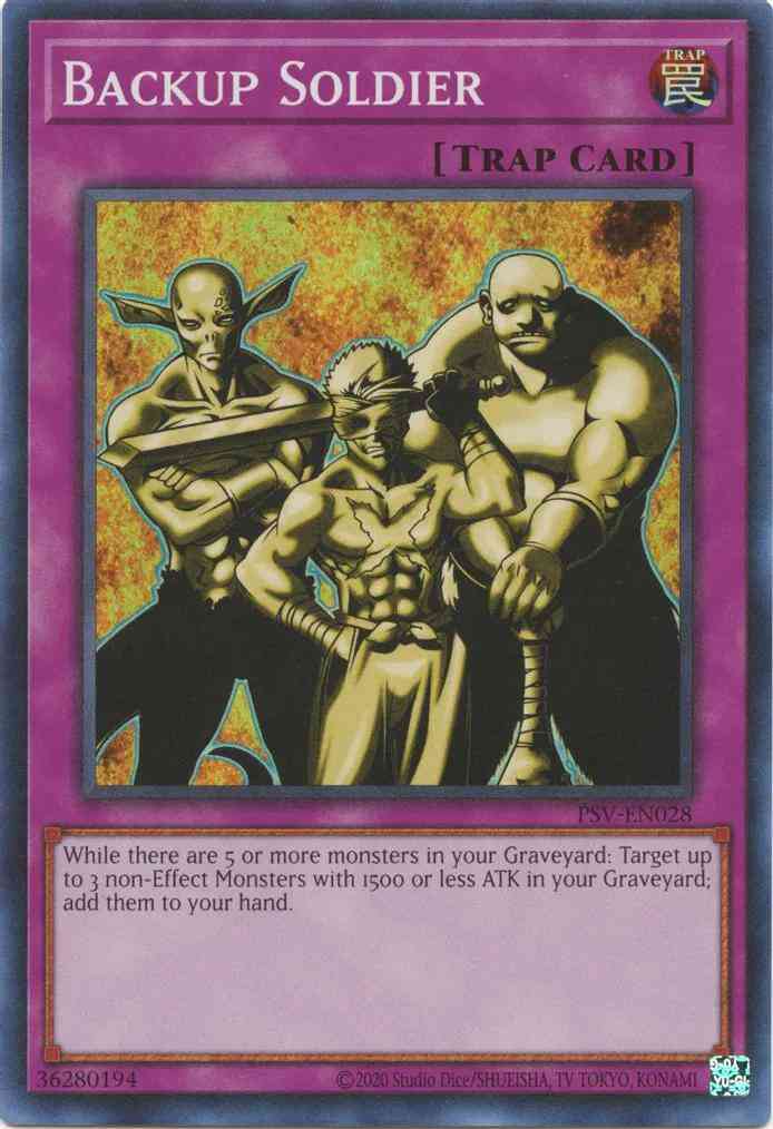 Yu-Gi-Oh! Backup Soldier - 25th Anniversary - PSV-EN028 - Super Rare - Unlimited