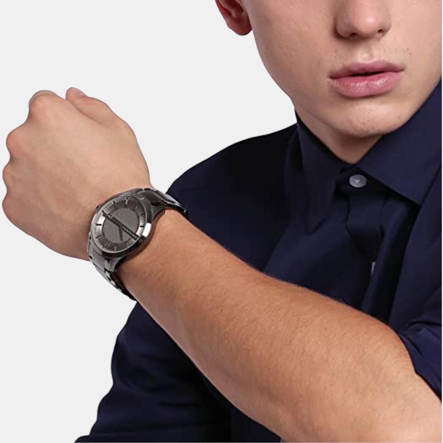 Armani Exchange Hampton Men Quartz Grey Dial Analog Stainless Steel Watch AX2194 - view 3