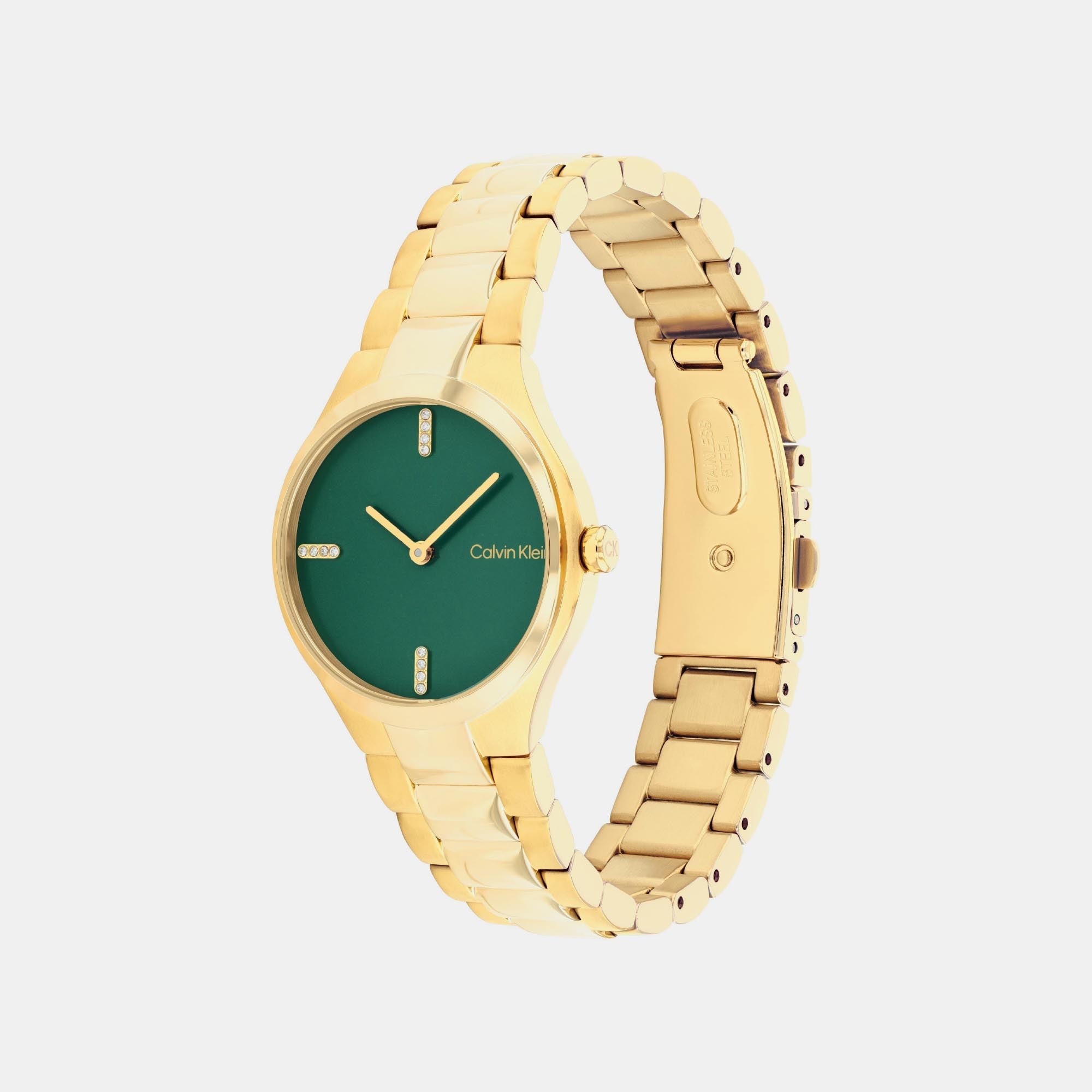 Calvin Klein Admire Women Quartz Green Dial Analog Stainless Steel Watch 25200333 - view 3