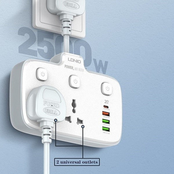 Peeperly Multi Outlet Power 2AC Universal Outlet Extension Socket - view 2