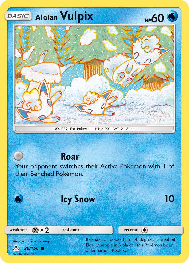 Common sm5-30 non-holo – Pokémon Alolan Vulpix - 30/156 - Common [sm5-30] [Non-Holo] - Alolan Vulpix - 30/156 - Common
