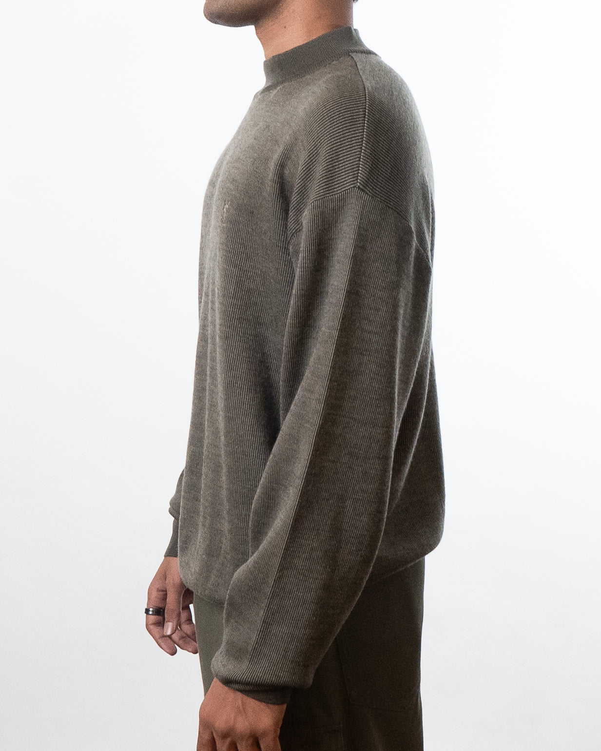 YSL Yves Saint Laurent Turtle Neck Striped Sweater - view 3