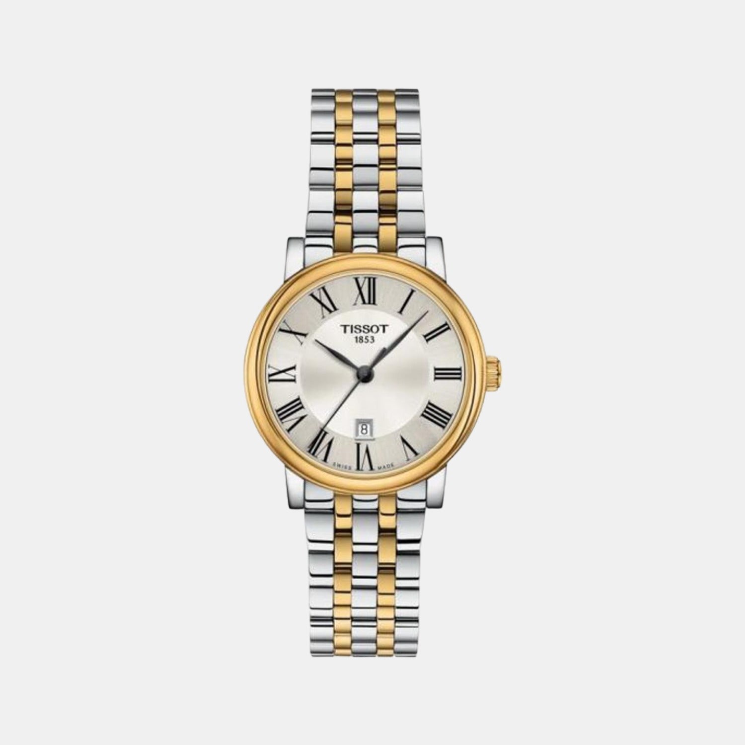 Tissot Carson Women Quartz Silver Dial Analog Stainless Steel Watch T1222102203300