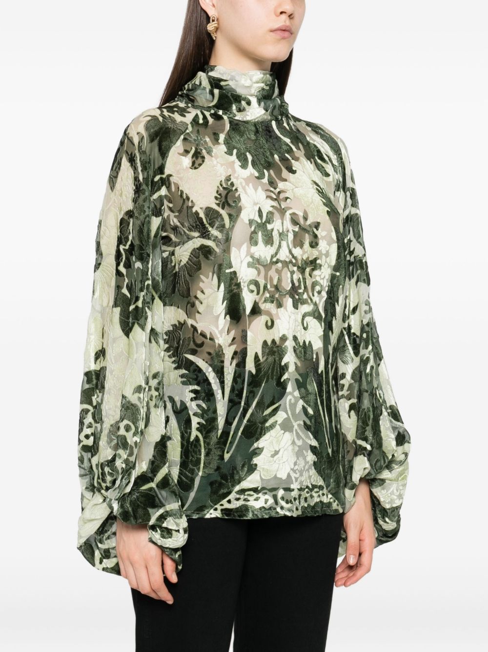 F.R.S . Printed silk blouse – Viscose 71%, Silk 29% - view 5