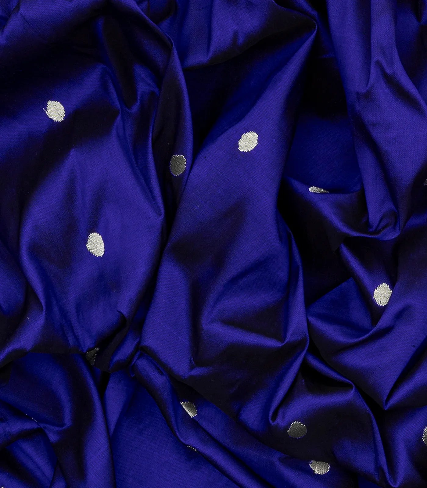RmKV Violet Handloom Paithani Silk Saree With Coin Buttas & Muniya Motifs In Border-Violet - view 3