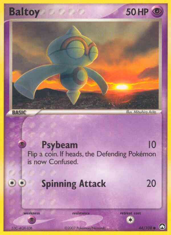Common ex16-44 reverse – Pokémon Baltoy - 44/108 - Common [ex16-44] [Reverse Holo]