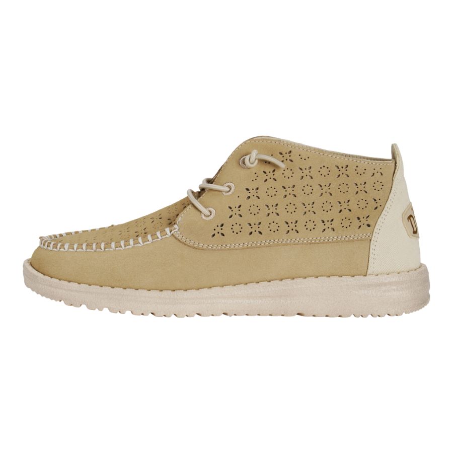 HEYDUDE shoes Wendy Mid Suede Boho - Ivory – Women's