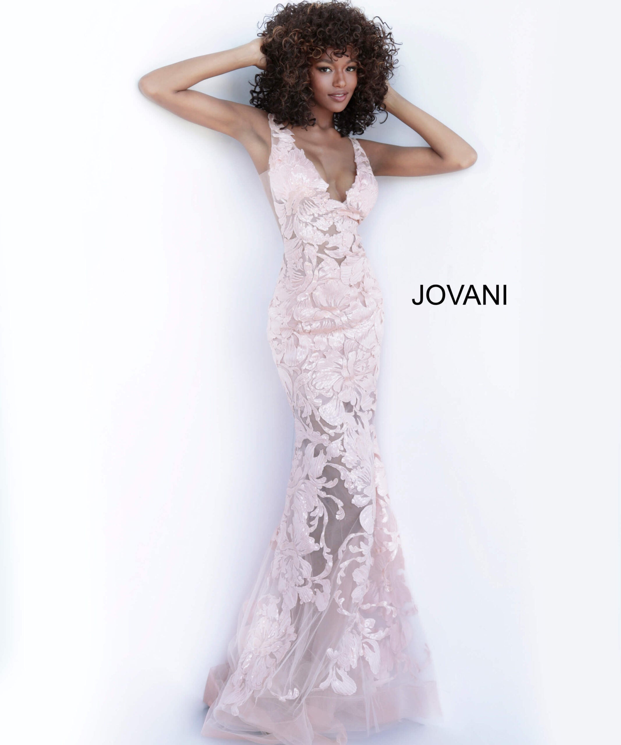 Embroidered Fitted Sleeveless Gown by Jovani 60283 - view 5
