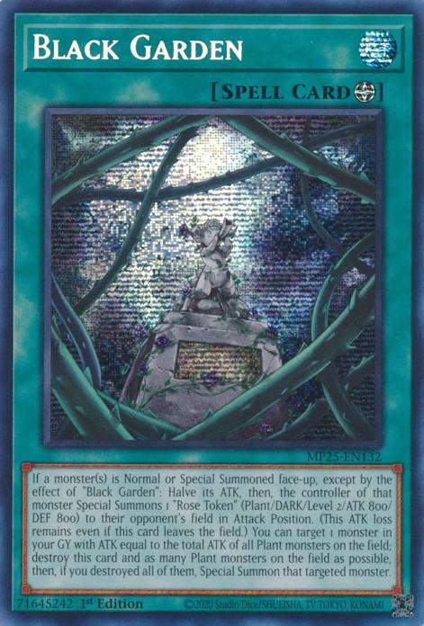 Yu-Gi-Oh! Black Garden - MP25-EN132 - Prismatic Secret Rare - 1st Edition