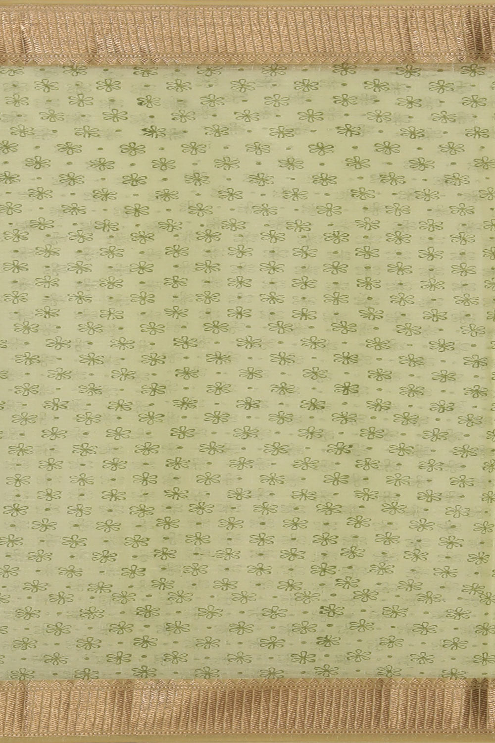 Kalanjali Ethnics Hand block printed saree – Women's, LIGHT GREEN - view 5