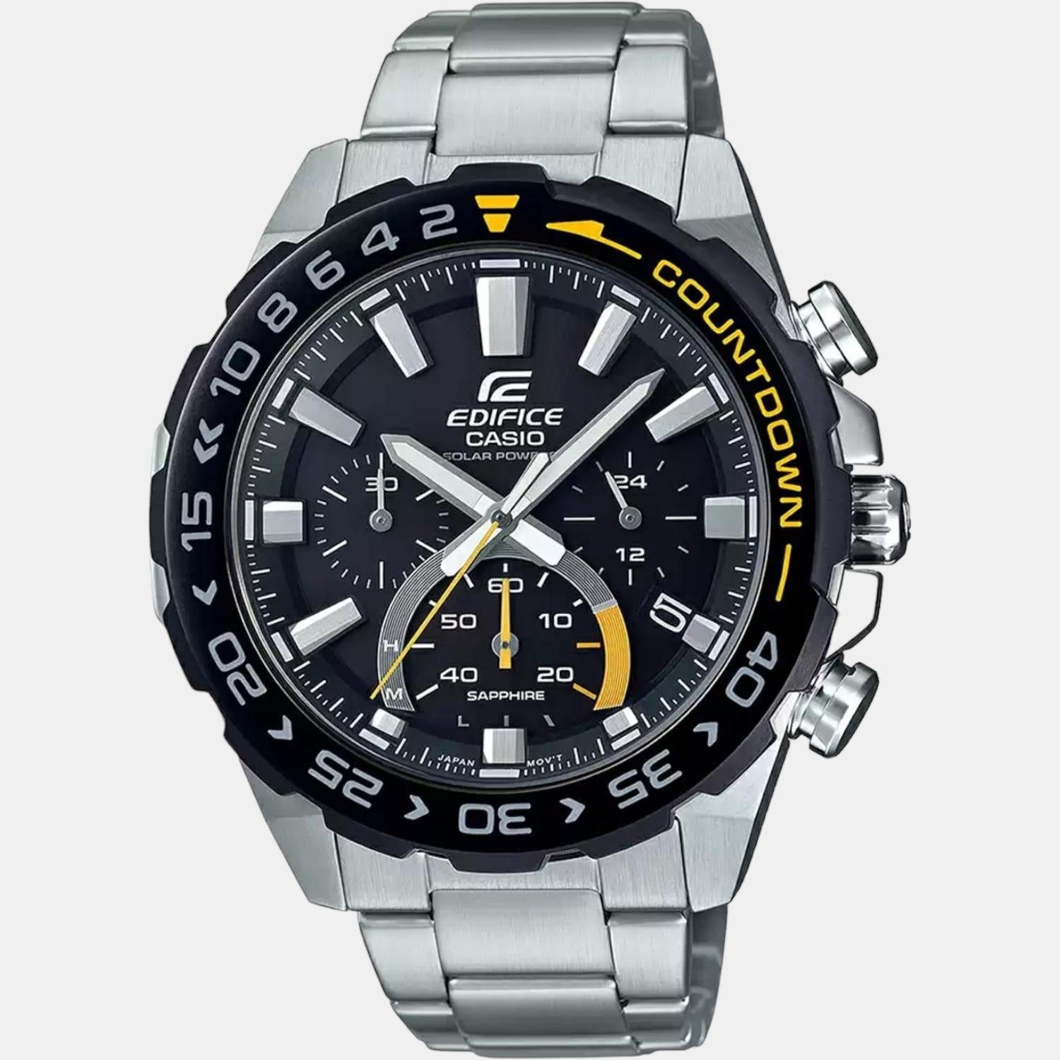 Casio Edifice Men Quartz Black Dial Chronograph Stainless Steel Watch ED475 - view 2