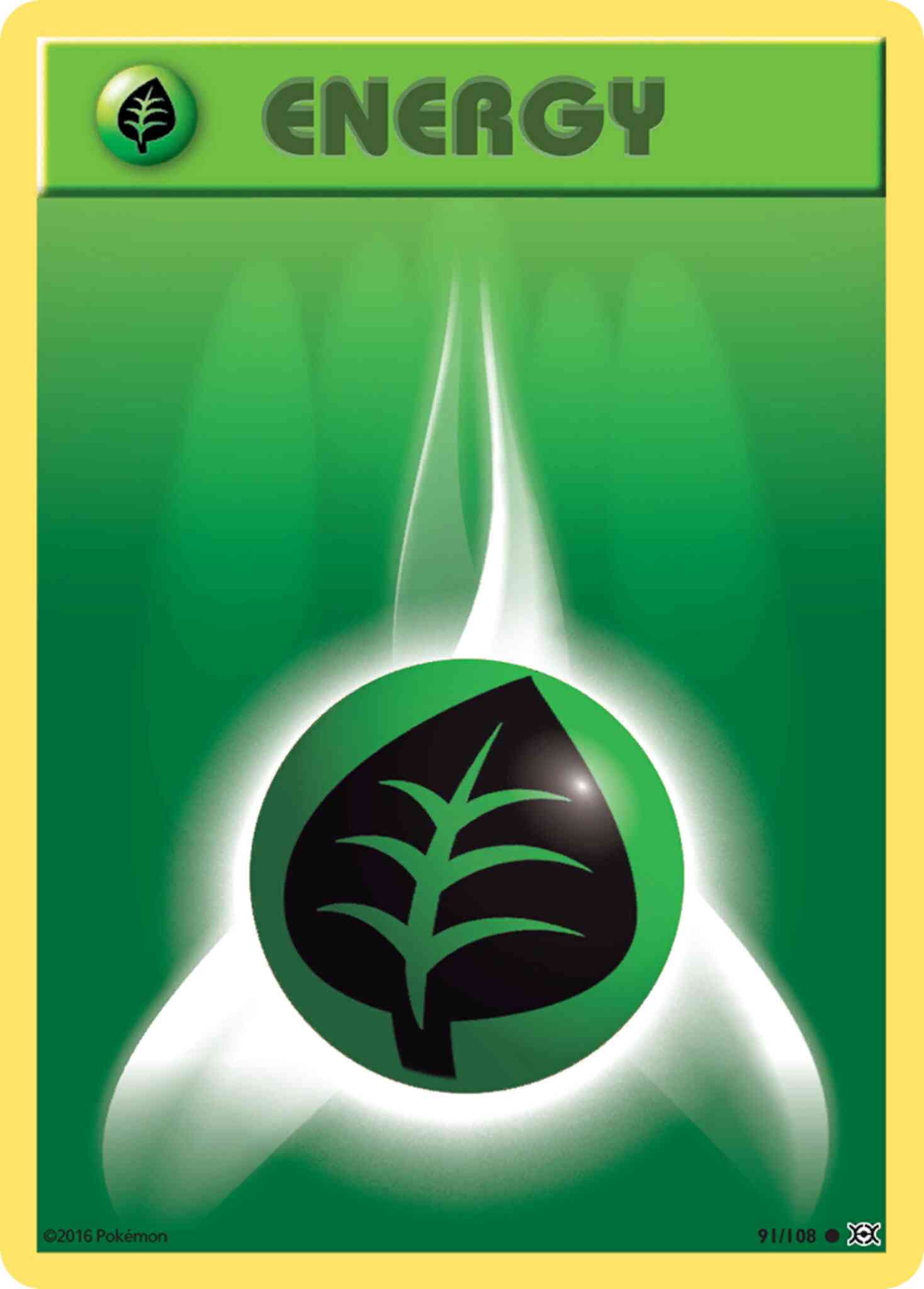 Pokémon Basic Grass Energy - 91/108 - Common [xy12-91] [Non-Holo]