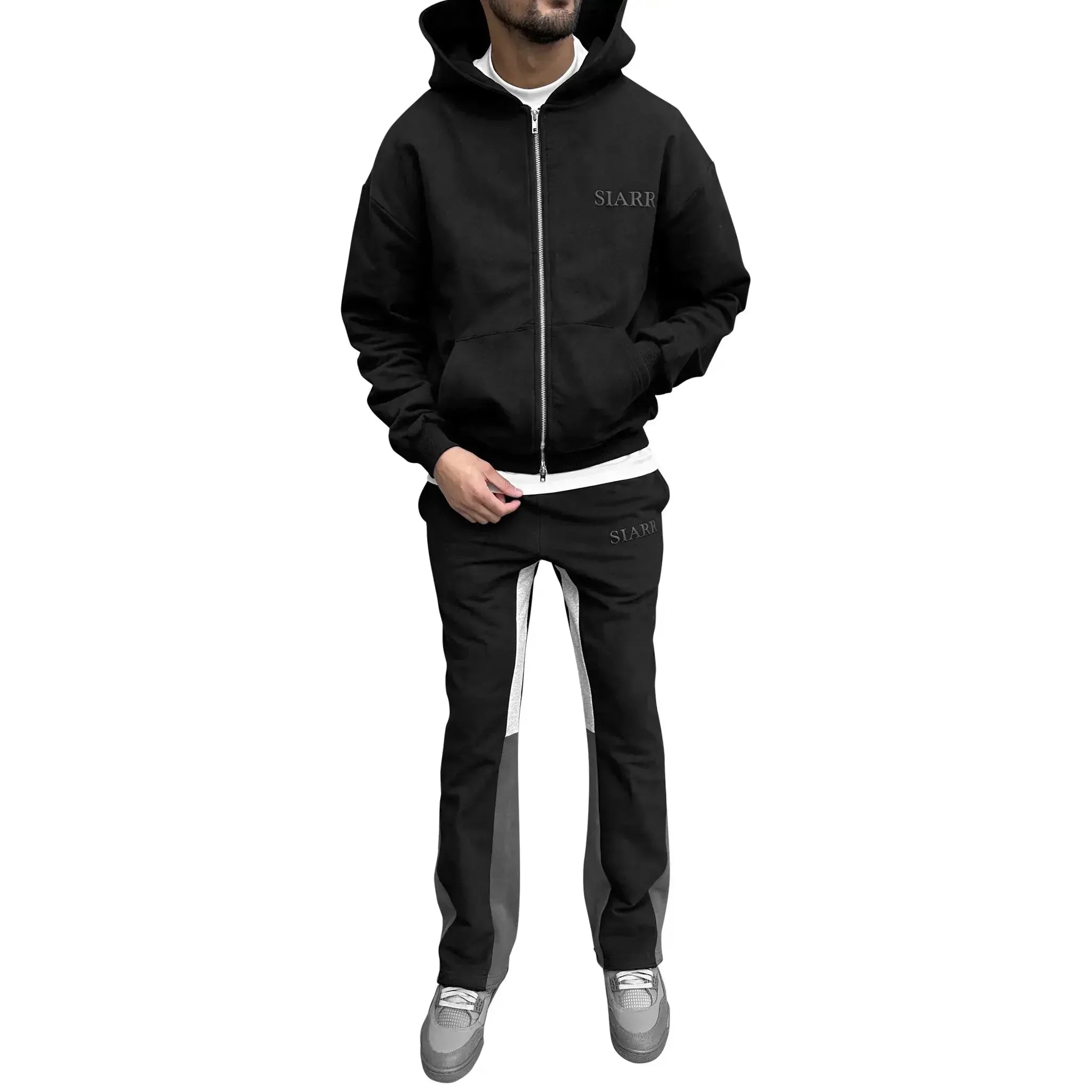 SIARR Black Zip-Up Hoodie - view 2