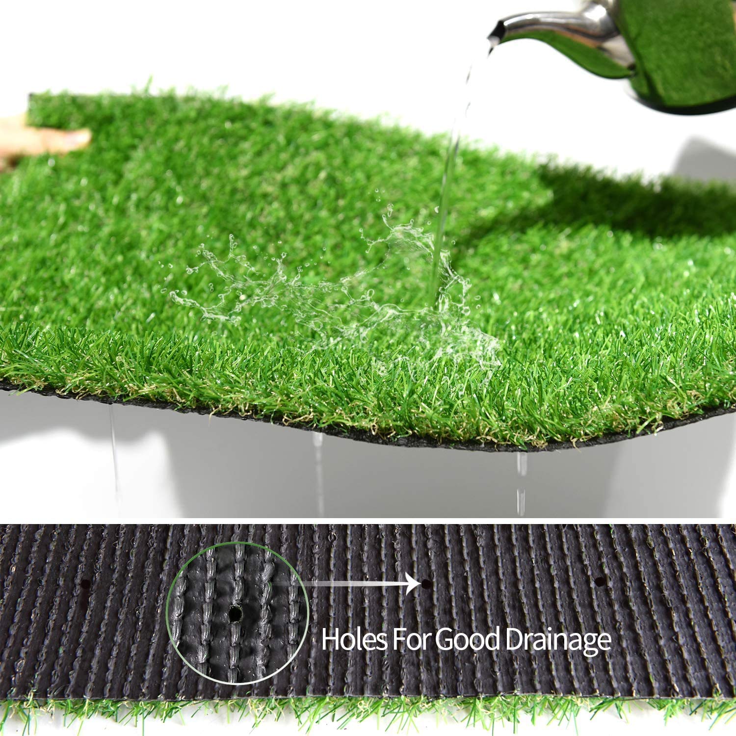 Kuber Industries 35 MM Artificial Grass Mat for Balcony Or Doormat, Artificial Grass (16" X 24") Green-KUBMART11779 - view 5