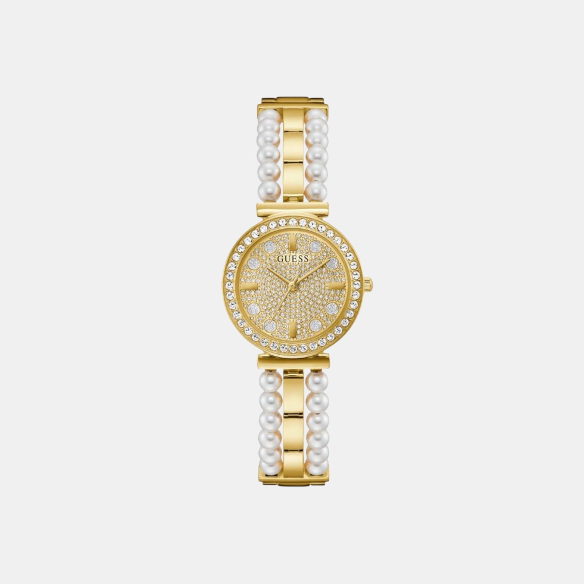 Guess Gala Women Quartz Beige Dial Analog Stainless Steel Watch GW0531L2