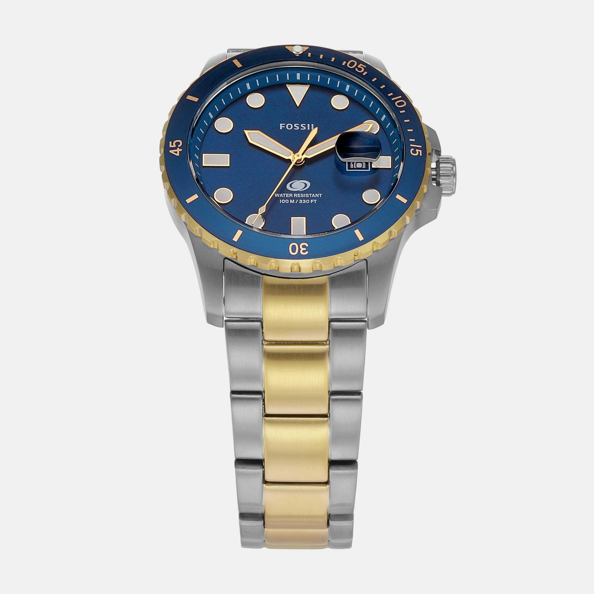 Fossil Blue Dive Men Quartz Blue Dial Analog Stainless Steel Watch FS6034 - view 2