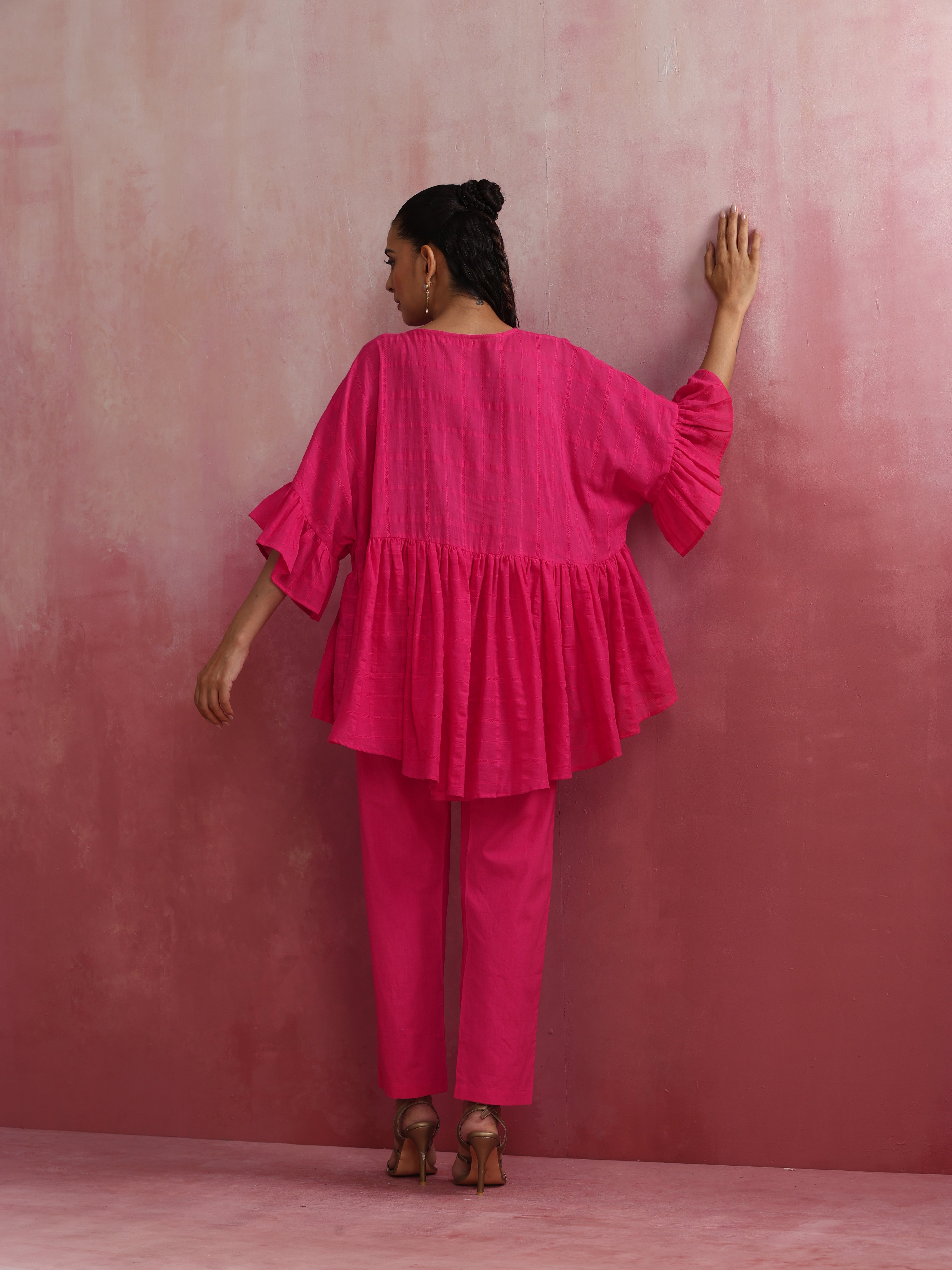 trueBrowns Pink Cotton Dobby Co-ord set - view 5