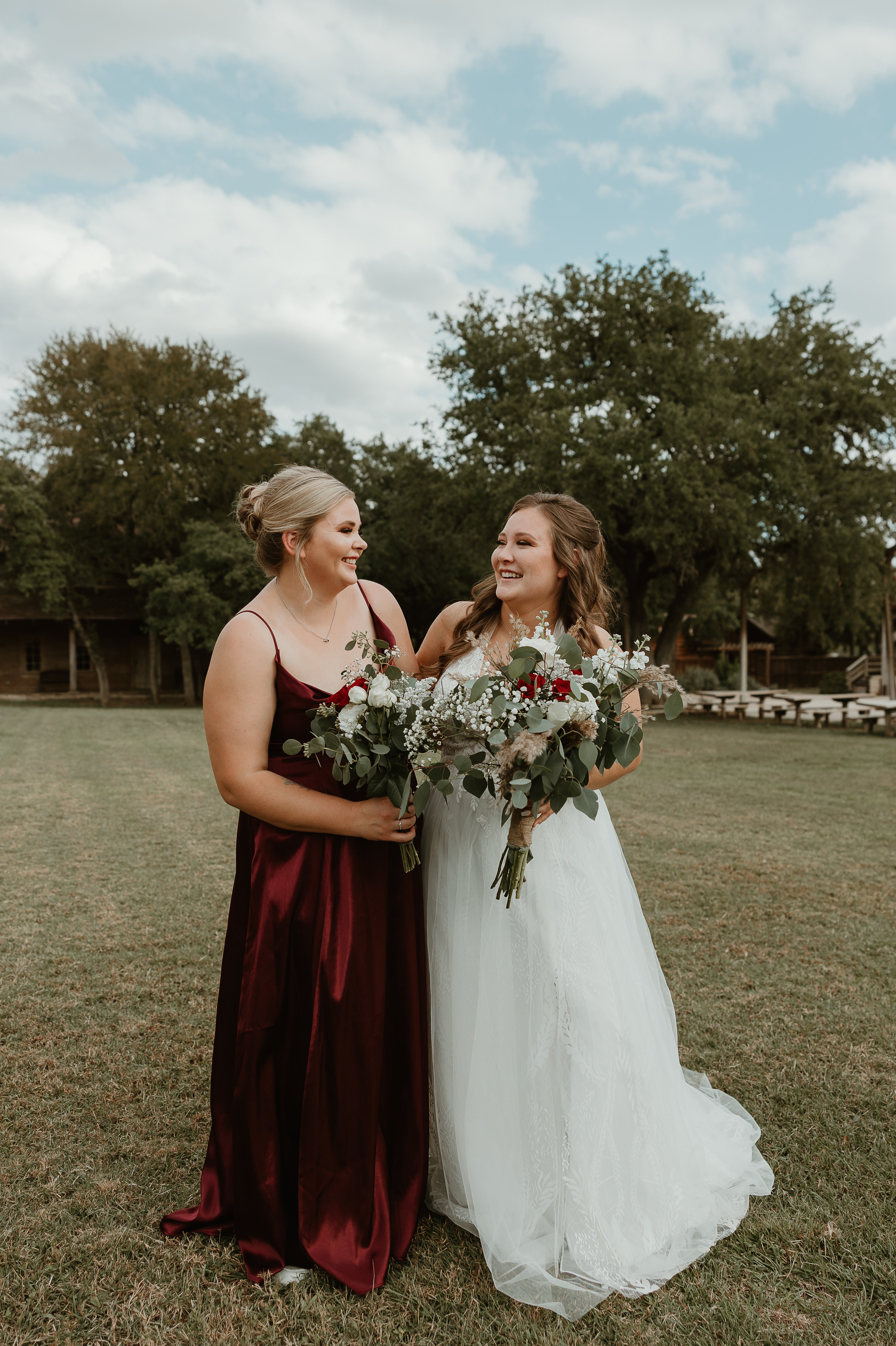 fiftyflowers.com Rustic White and Maroon Wedding - view 3