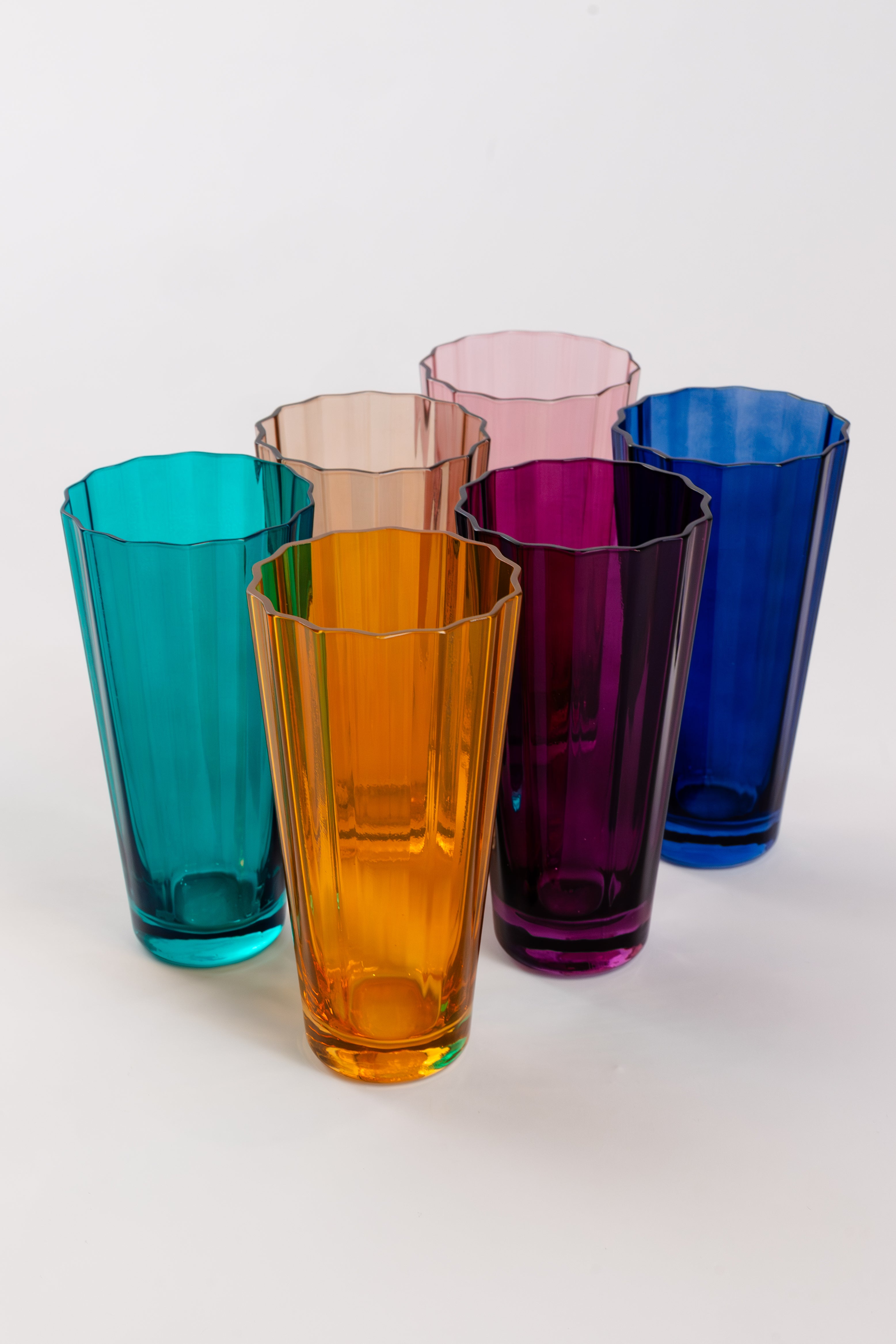 Estelle Colored Glass Estelle Colored Sunday High Balls - Set of 6 {Fall Mixed Set}