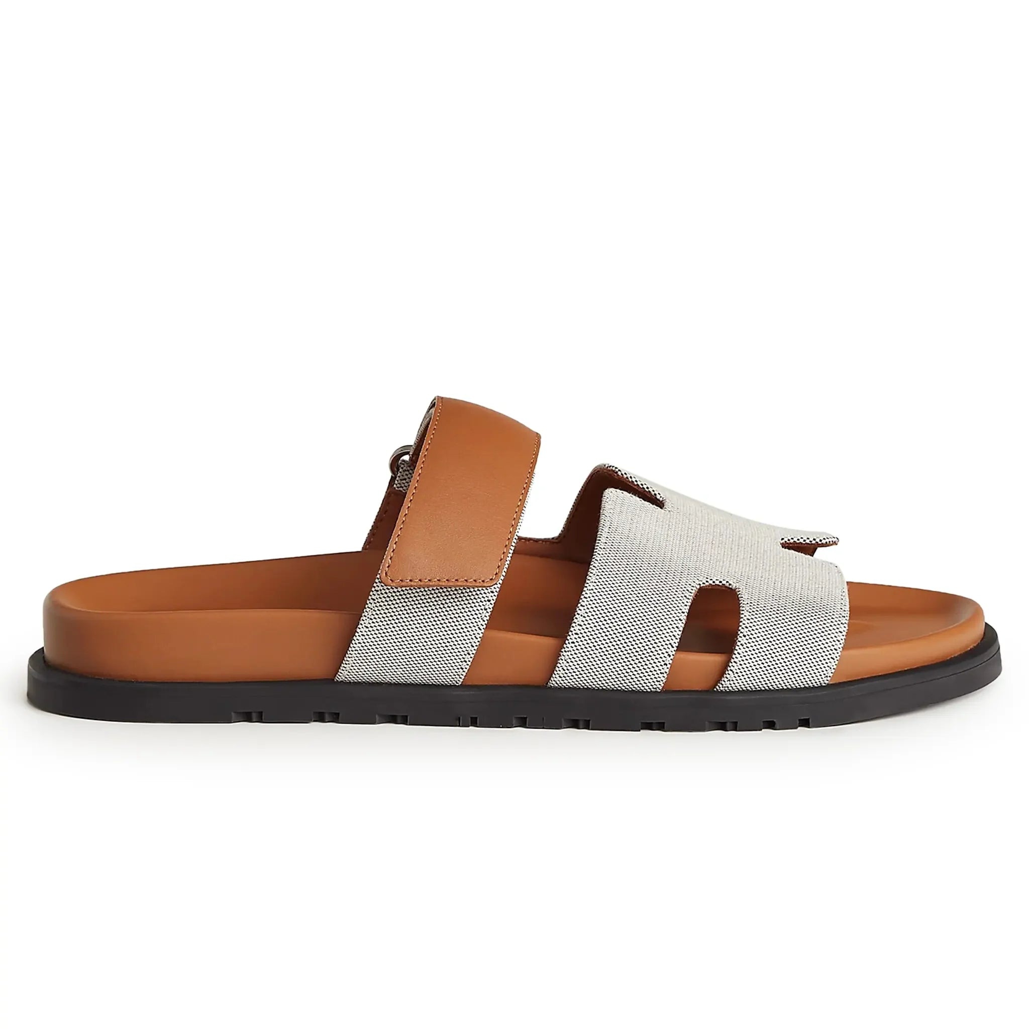Hermès Paris Chypre Plum Natural Sandals – Brown