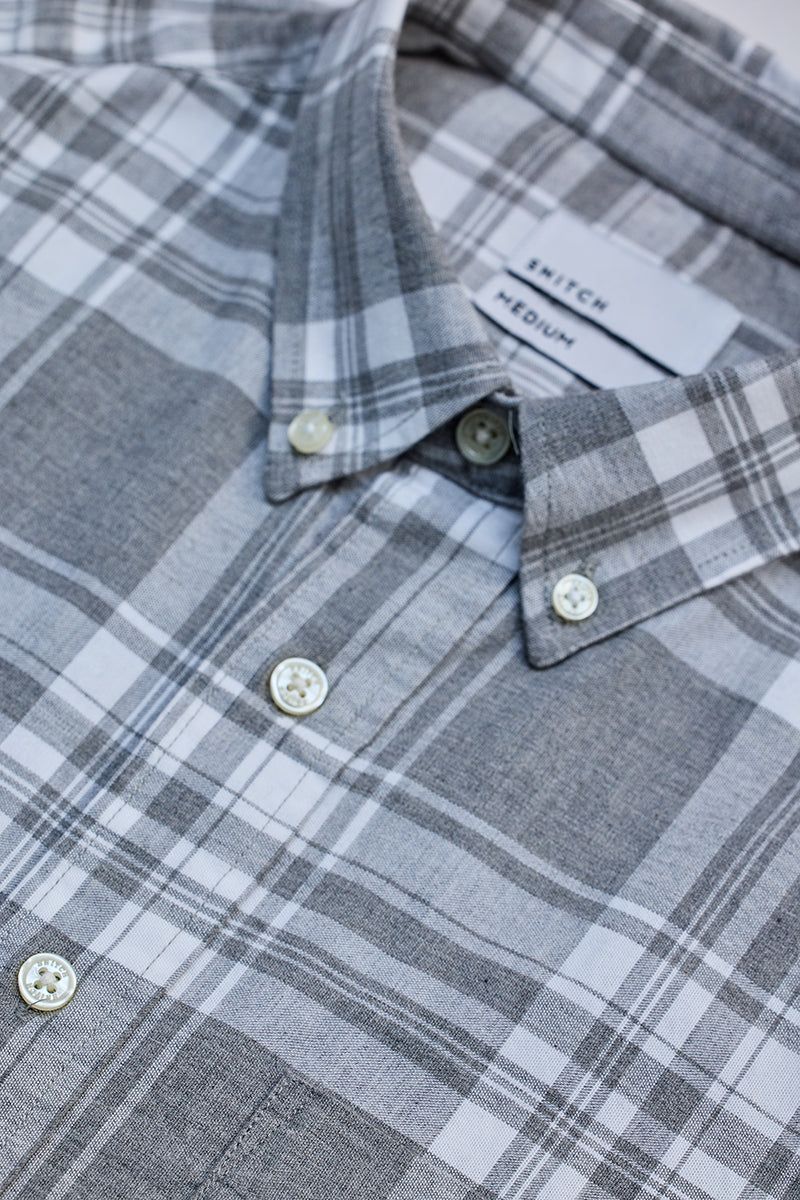 SNITCH Grey Oxford Checks Shirt - view 2