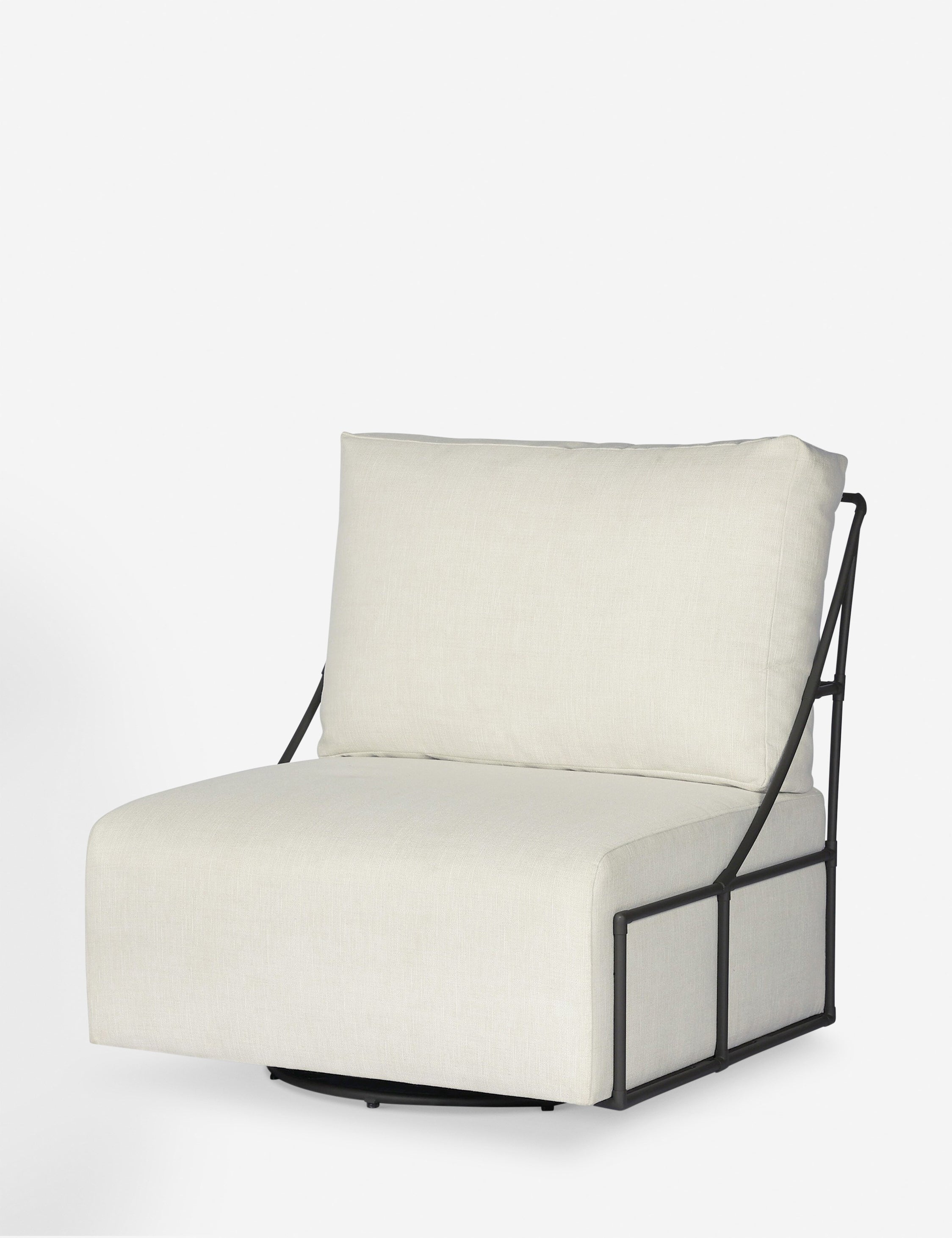 Lulu and Georgia Zelda Outdoor Swivel Chair – Cream - view 2