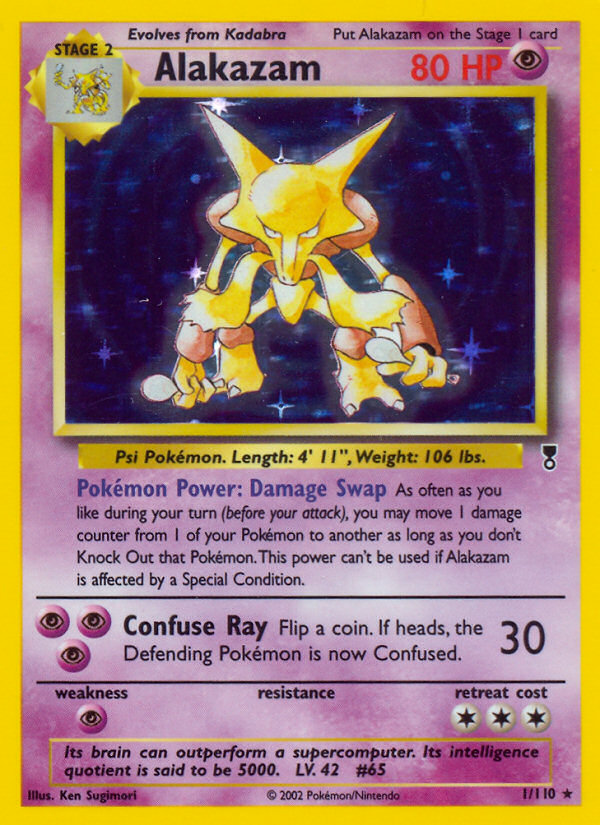 Rare base6-1 holo – Pokémon Alakazam - 1/110 - Rare [base6-1] [Holo] - Alakazam - 1/110 - Rare