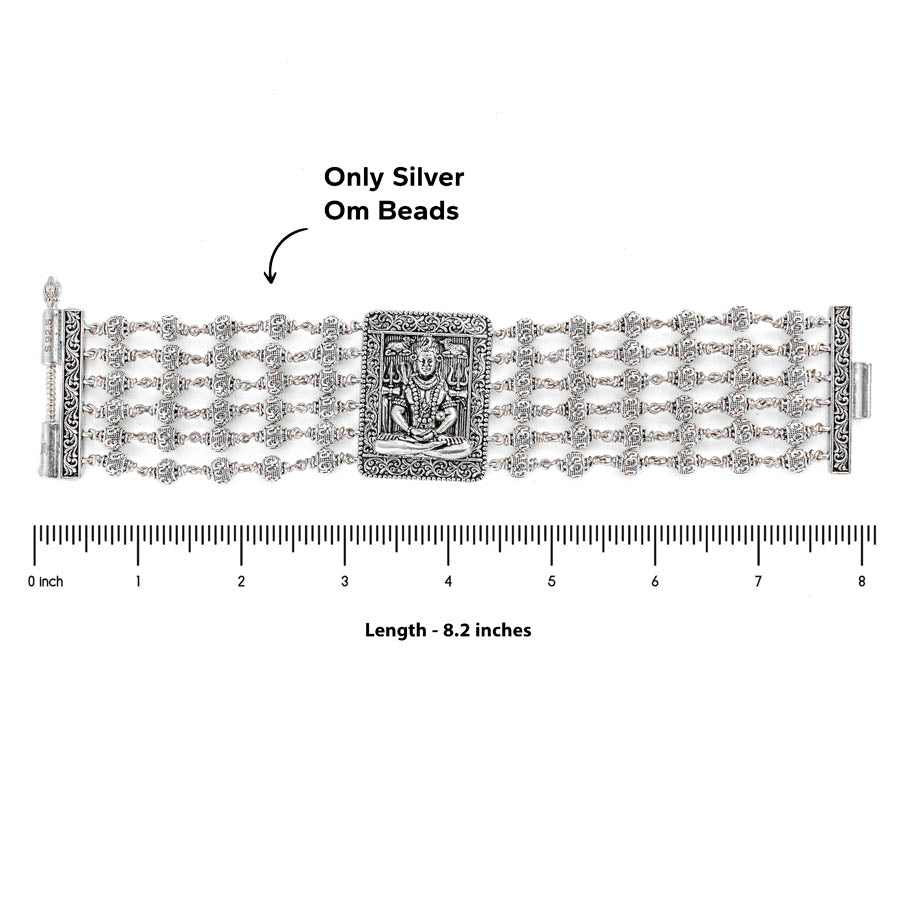 Prinjal Jewellers Shiva Six Line Silver Bracelet - view 6