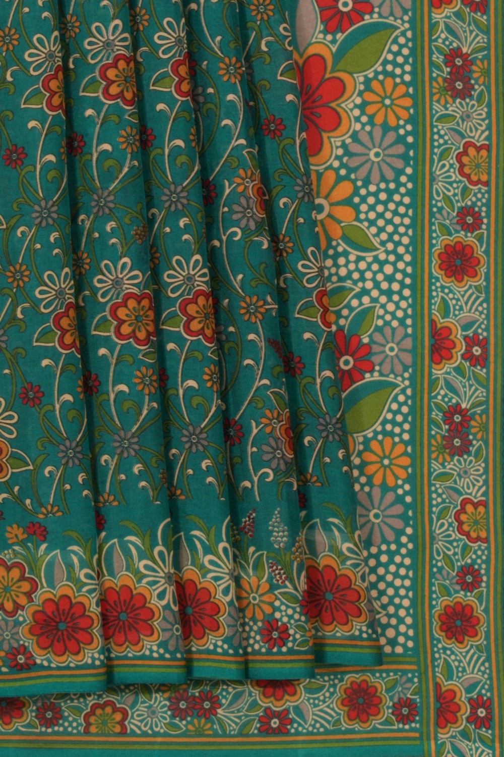 Kalanjali Floral Printed Silk Saree – Women's