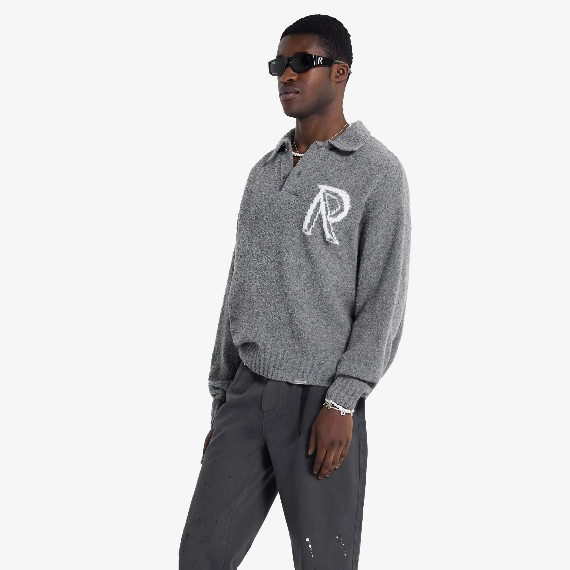 Represent | INITIAL BOUCLE POLO { GREY