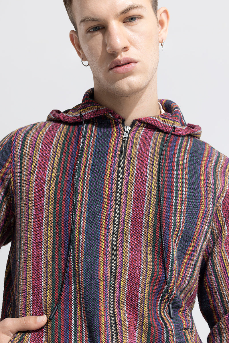 SNITCH PhoenixStripe Hoodie Styled Shacket - view 6
