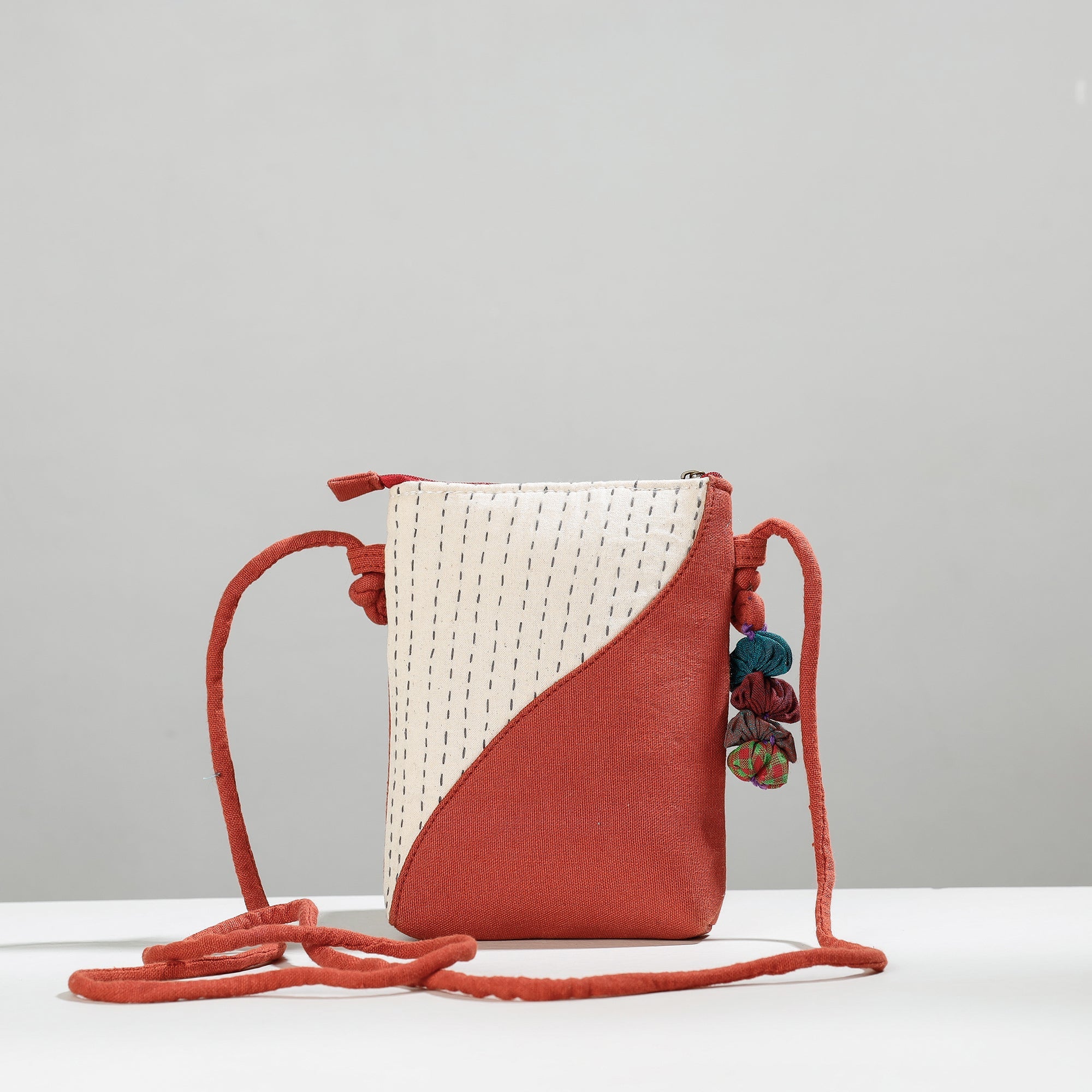 RANGILA DHAGA Brown - Hand Embroidered Sling Bag - view 2