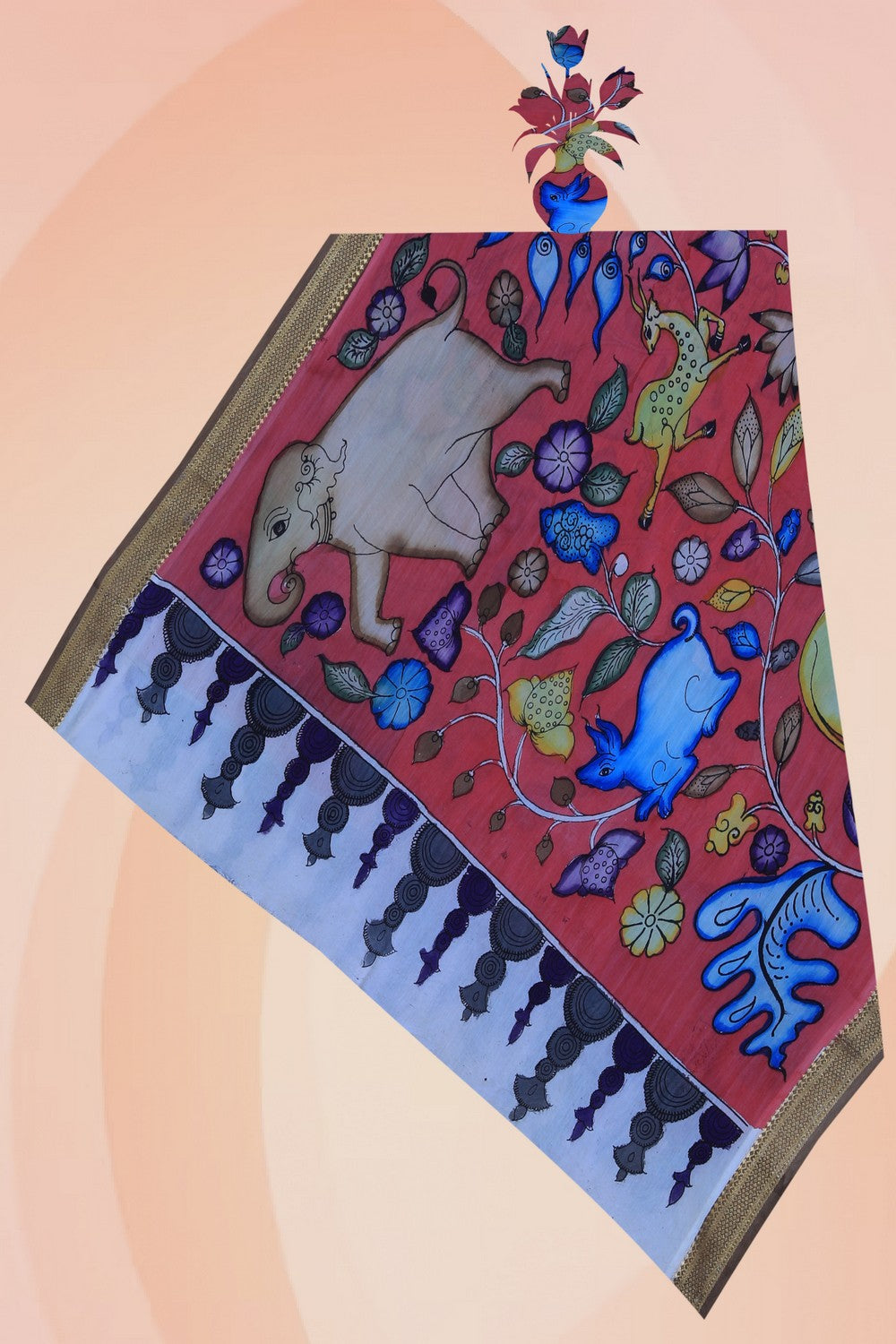 Kalanjali Kalamkari Printed Dupatta