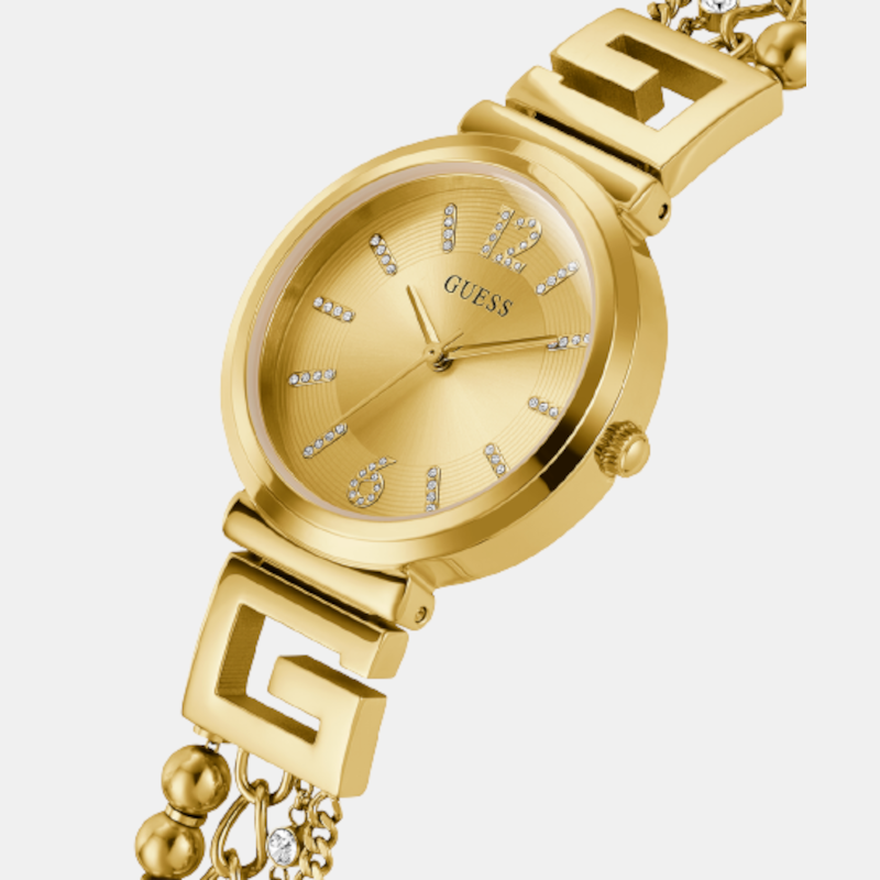Guess G Cluster Women Quartz Beige Dial Analog Stainless Steel Watch GW0545L2 - view 5