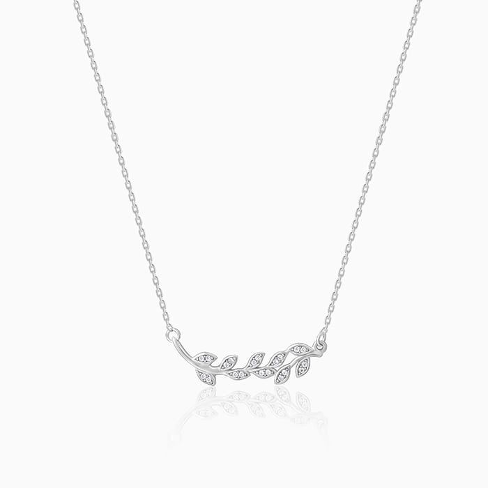 GIVA Jewelry Anushka Sharma Silver Leaf Necklace