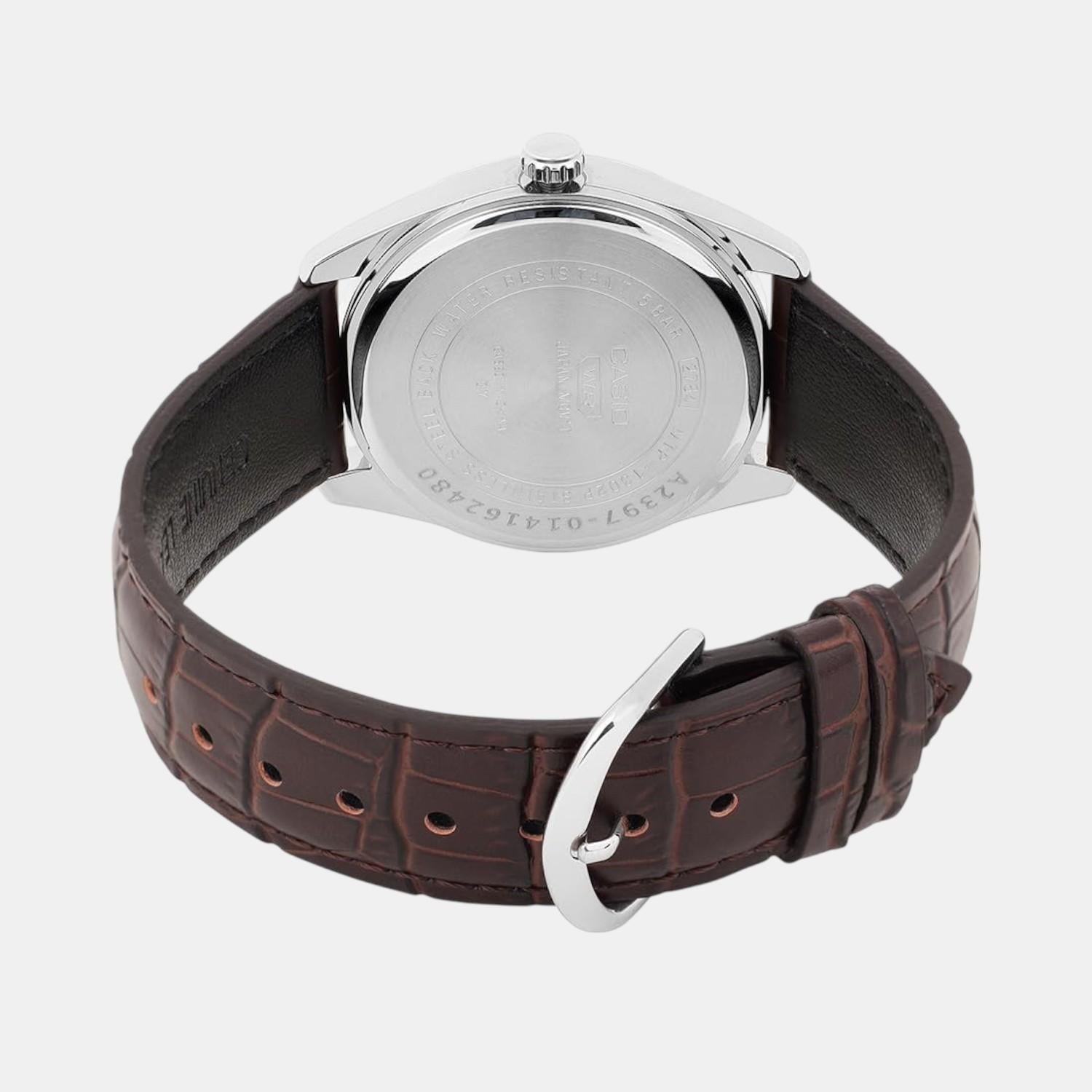 Casio Enticer Men Quartz Brown Dial Analog Leather Watch A2397 - view 4