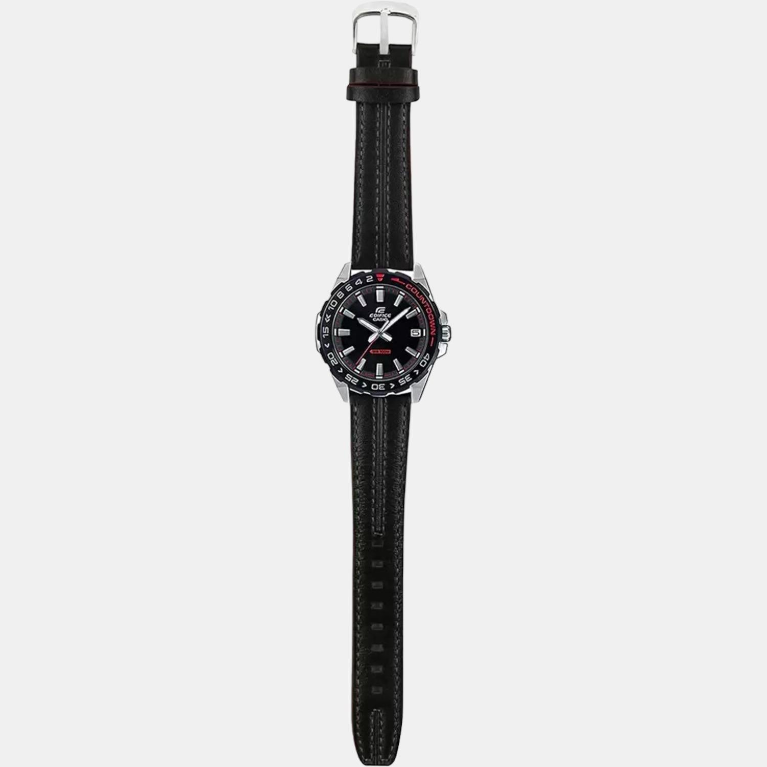 Casio Edifice Men Quartz Black Dial Analog Leather Watch ED483 - view 7