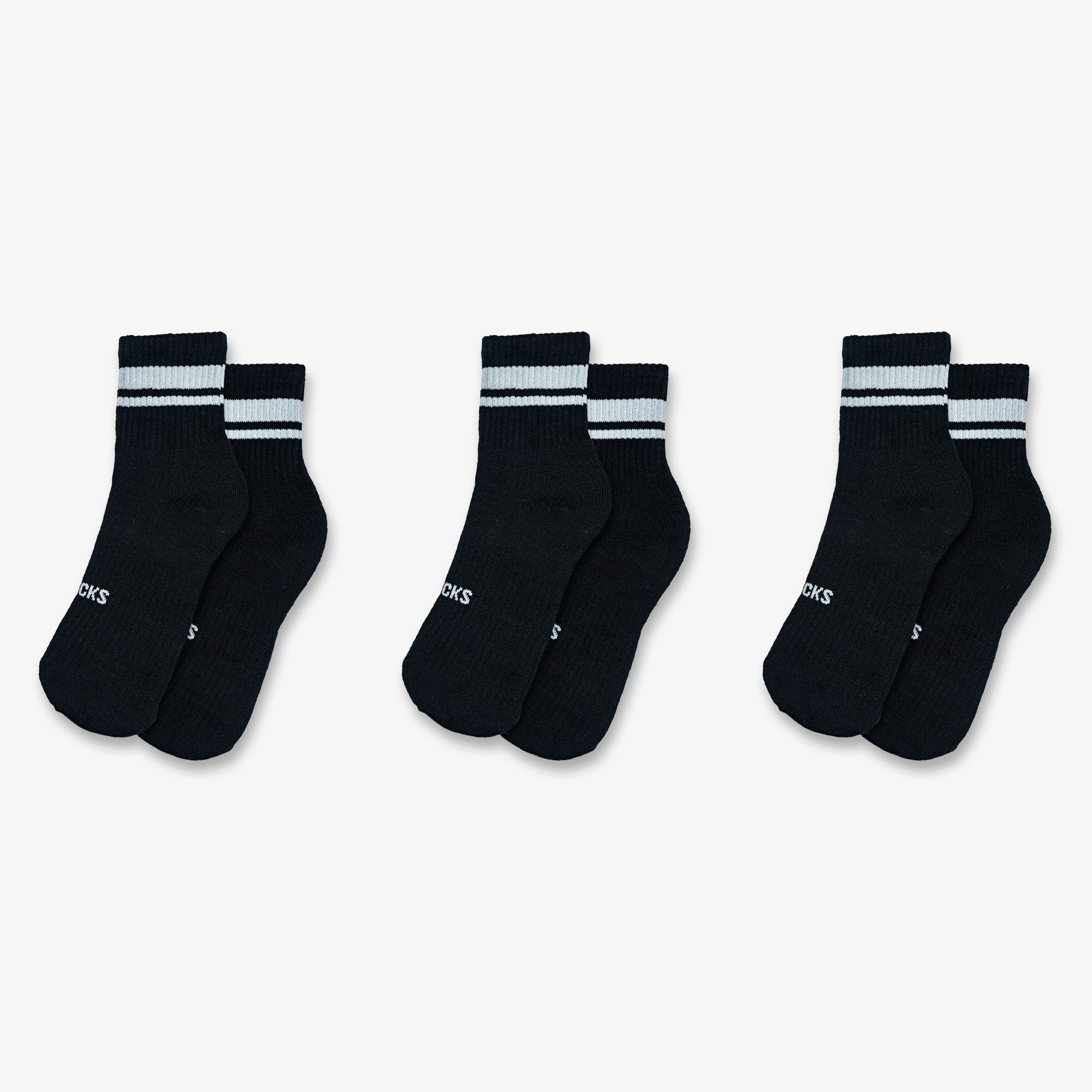 Superkicks | CREW SOCKS { BLACK/BLACK/BLACK