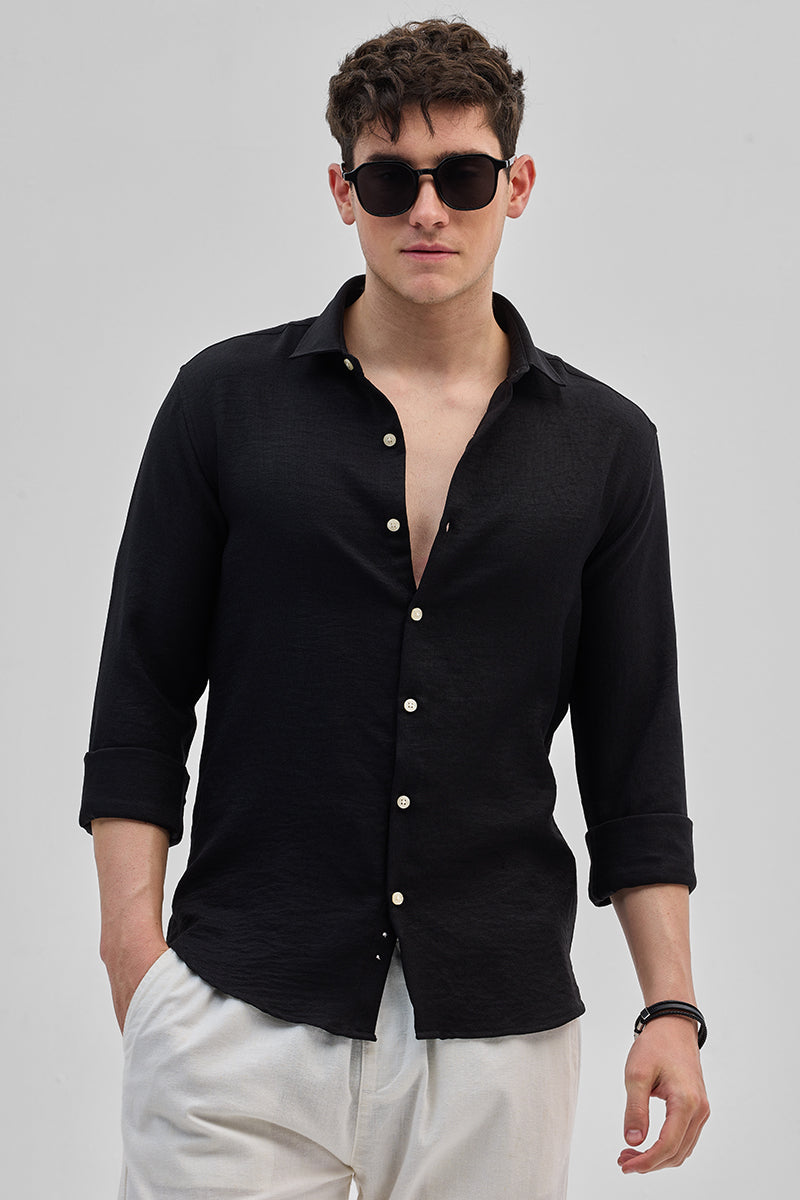SNITCH Black Textured Shirt - view 4