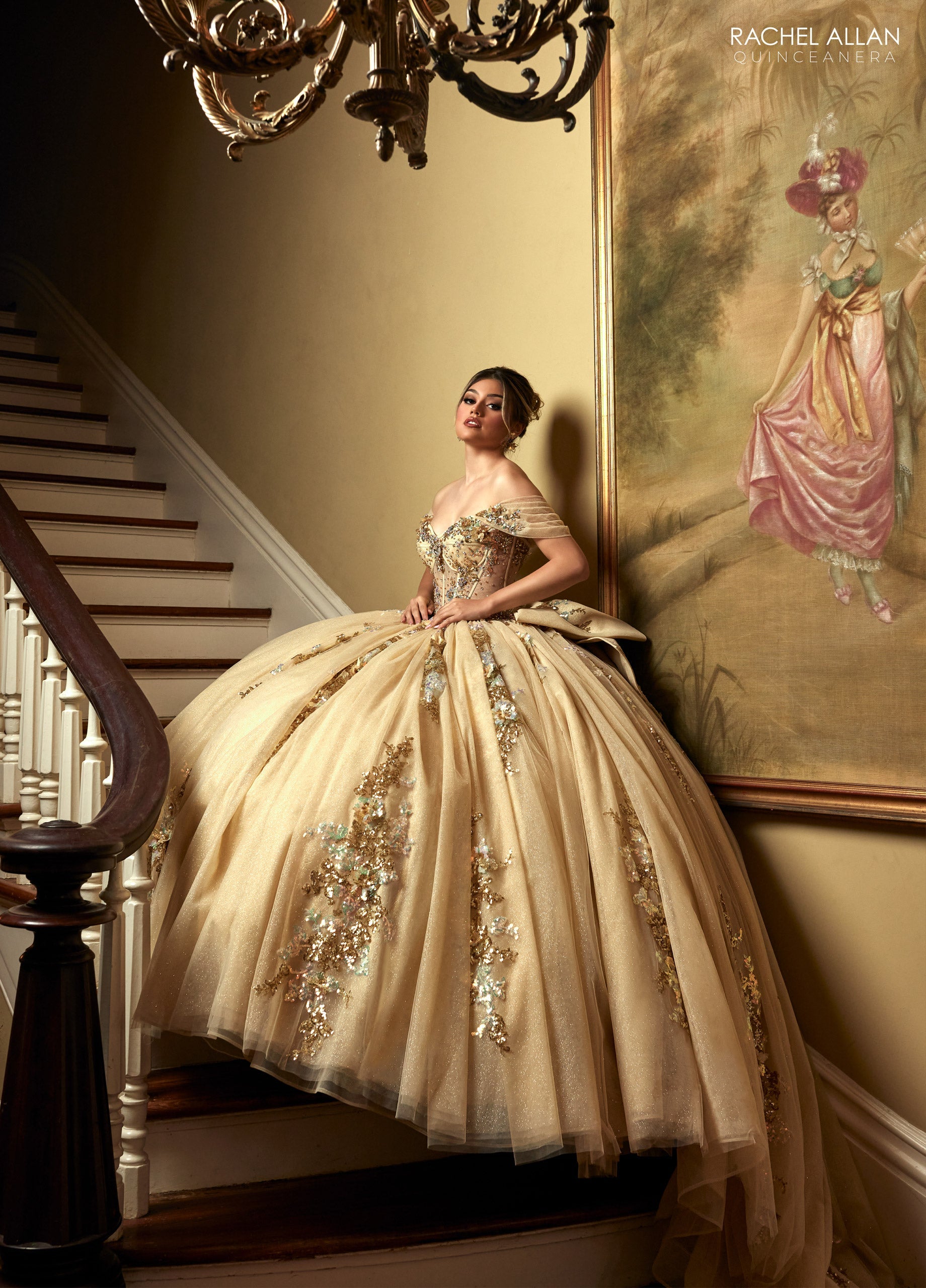 Mary's Bridal Sheer Corset Quinceanera Dress by Rachel Allan RQ2224