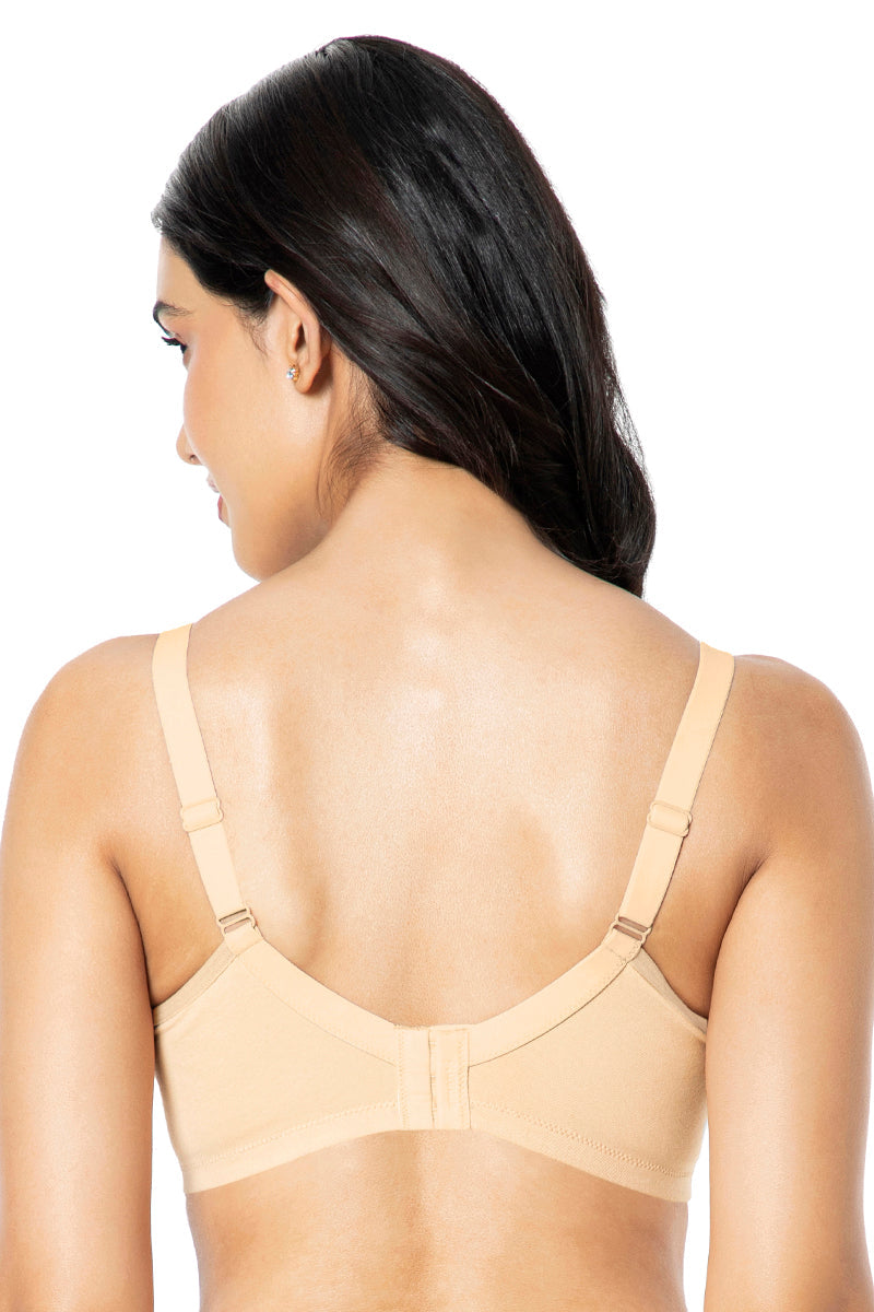 Amante Cotton Super Support Solid Non Padded Non-Wired Bra - Hazelnut - view 3