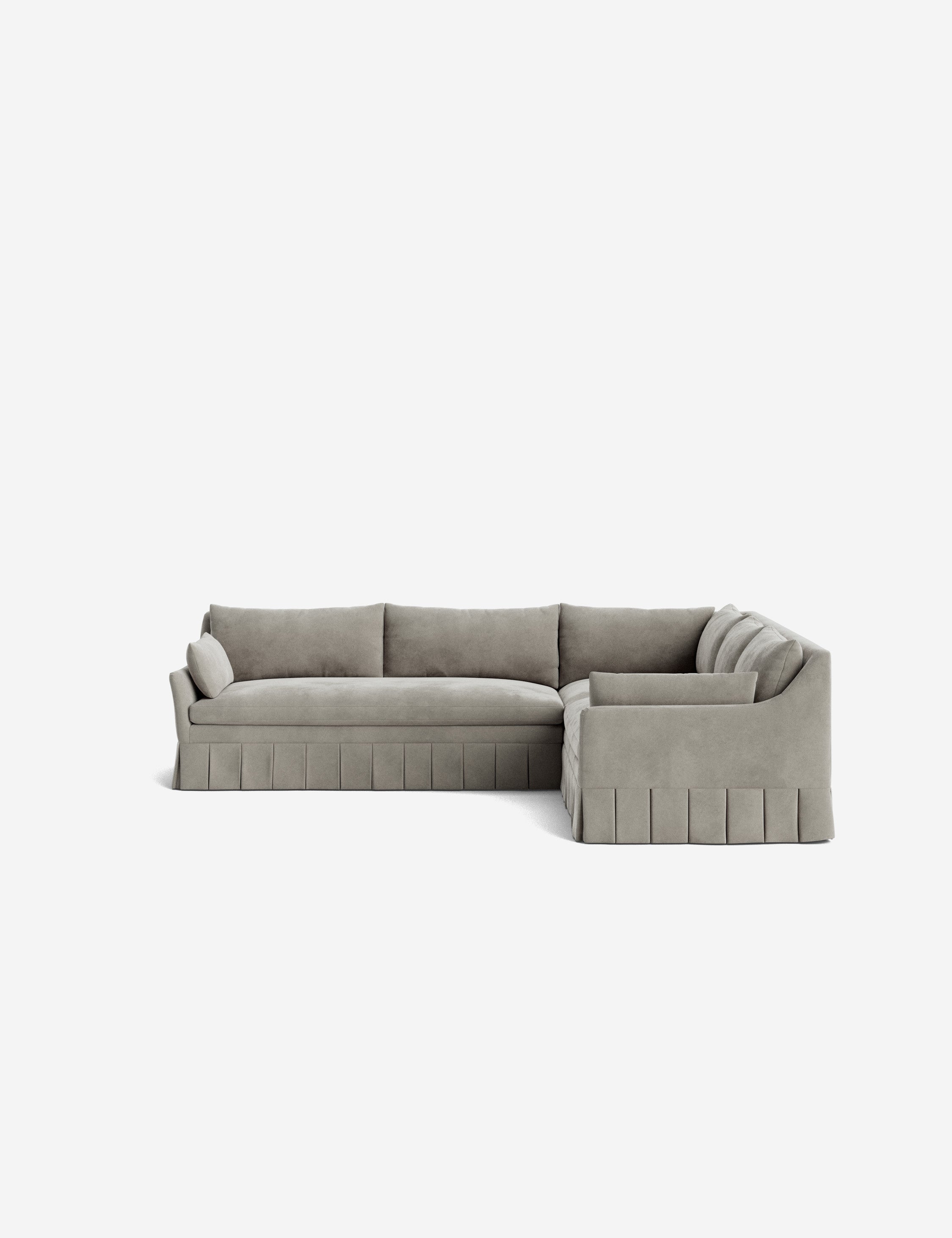 Lulu and Georgia Portola Luxe Depth Pleated Corner Sectional Sofa - view 155