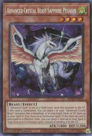 Yu-Gi-Oh! Advanced Crystal Beast Sapphire Pegasus - BLCR-EN016 - Secret Rare - 1st Edition