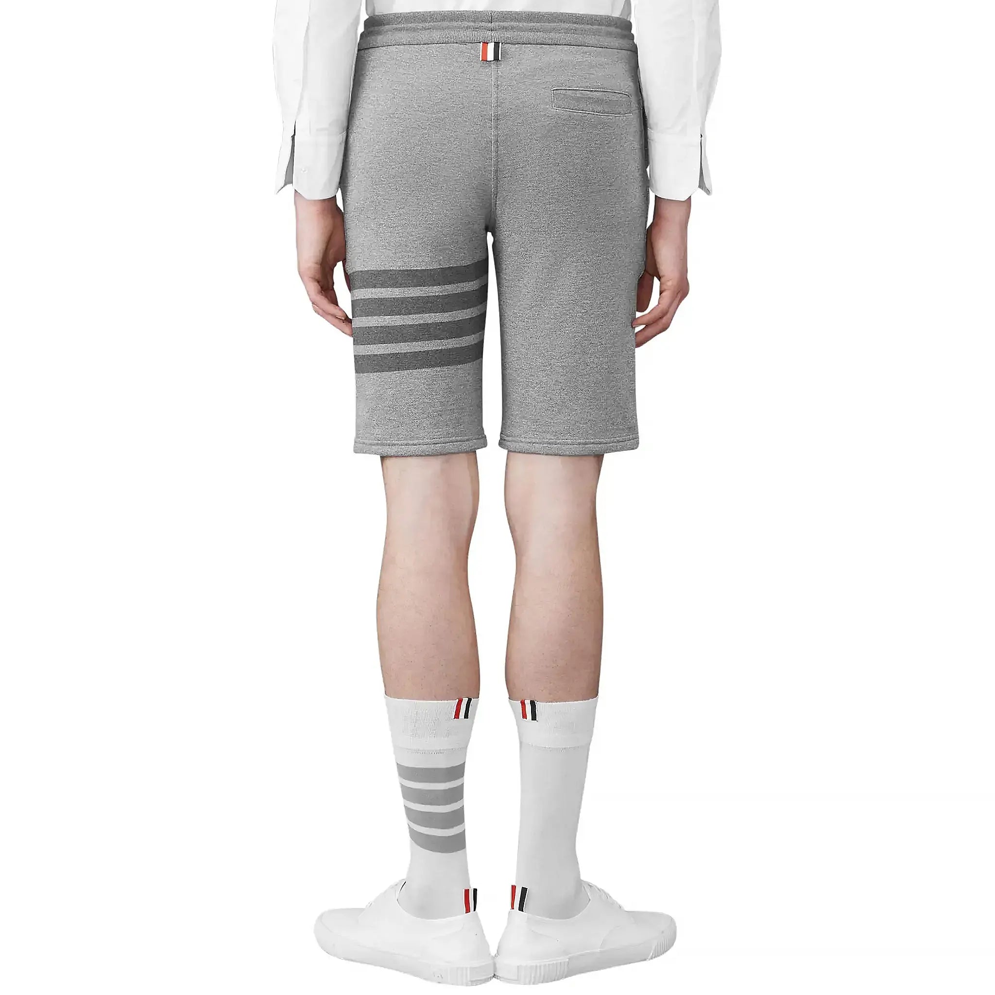 Thom Browne Classic Loopback 4-Bar Grey Sweat Shorts - view 3