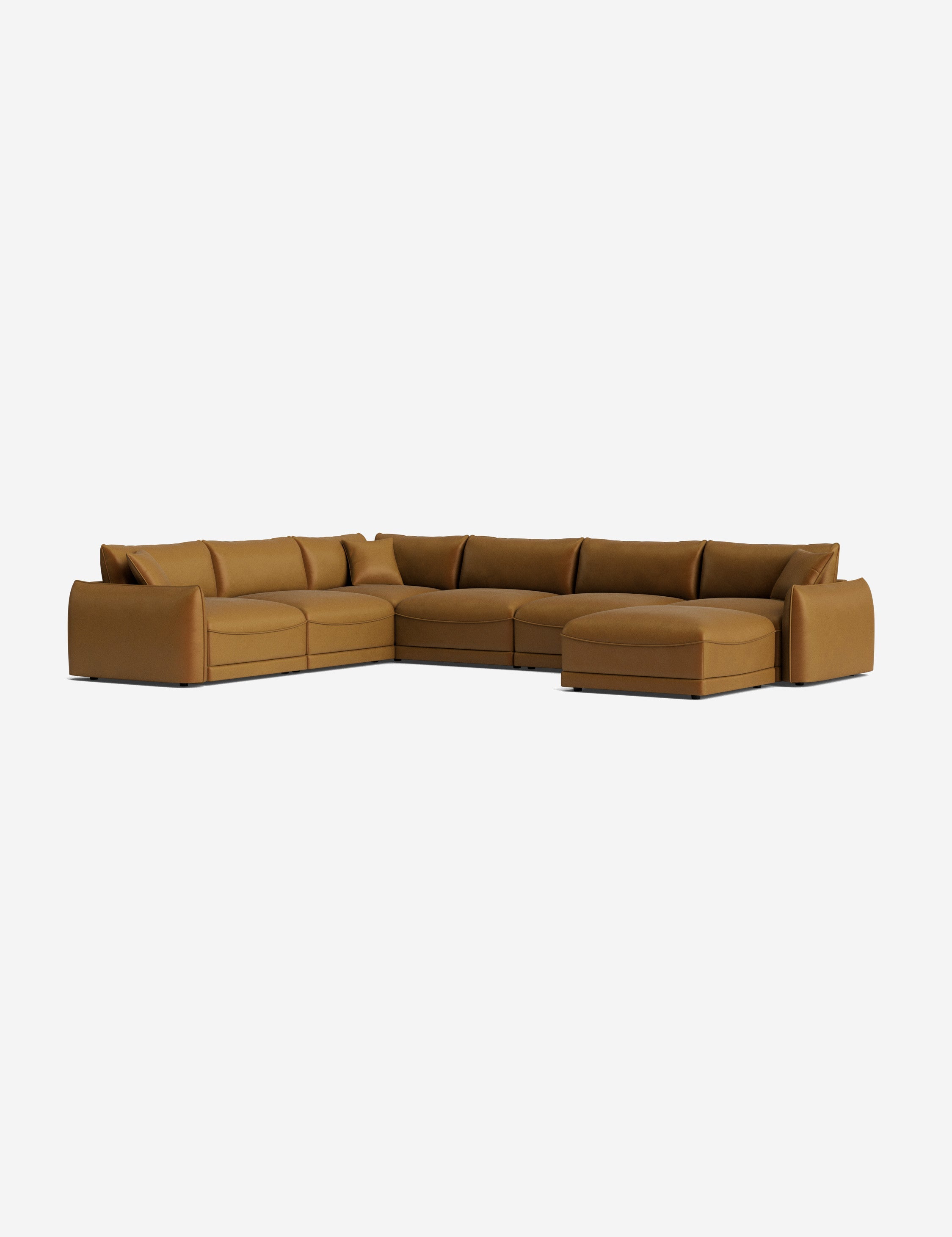 Lulu and Georgia Balmer Modular Corner Sectional Sofa With Ottoman - view 9
