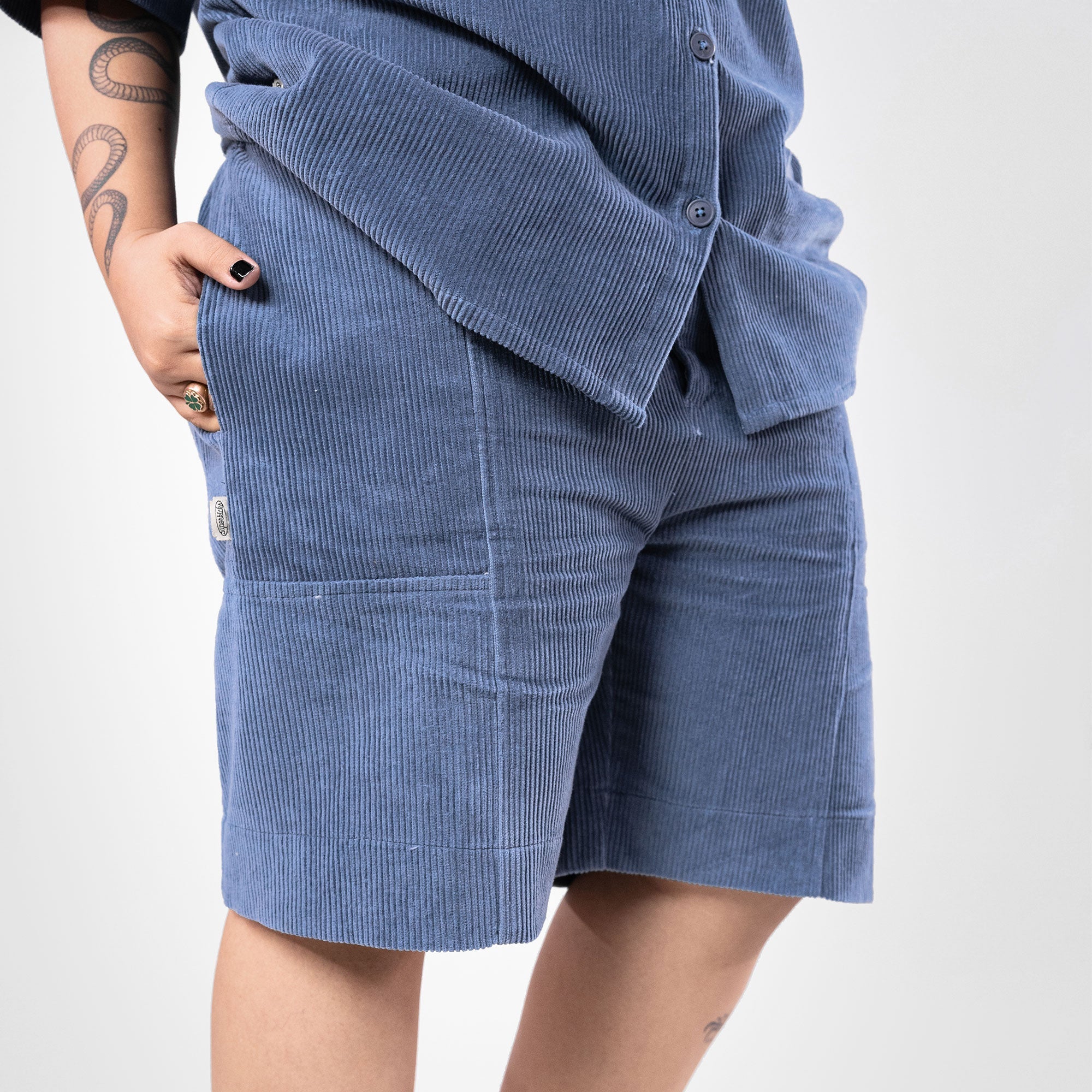 Superkicks | Corduroy Shorts { Estate Blue - view 7